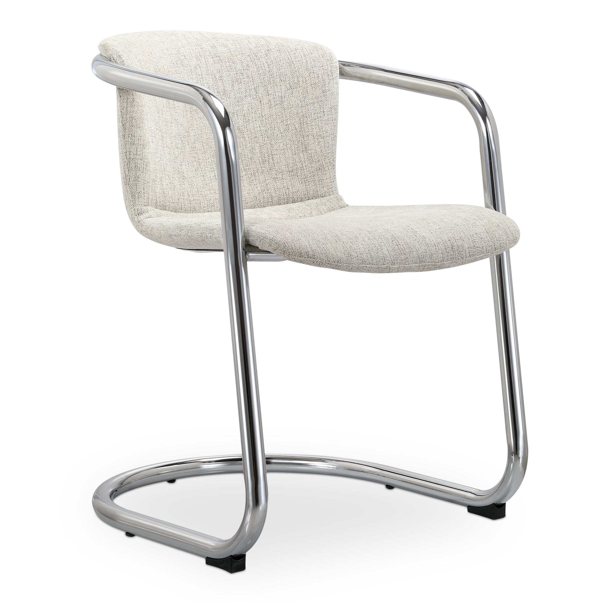 Freeman Chrome Frame Dining Chair Blended Cream - Set Of Two - Central Designs