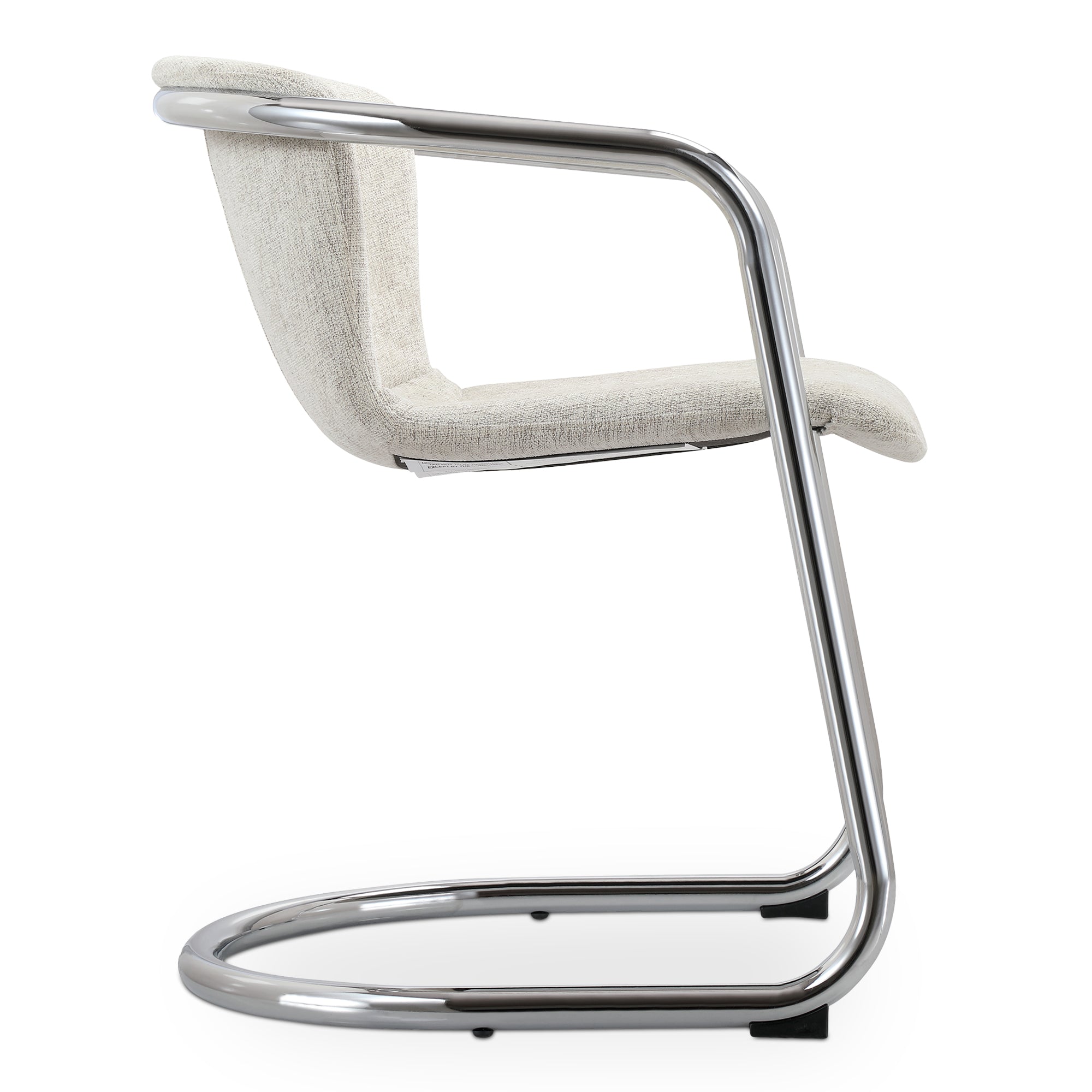 Freeman Chrome Frame Dining Chair Blended Cream - Set Of Two - Central Designs