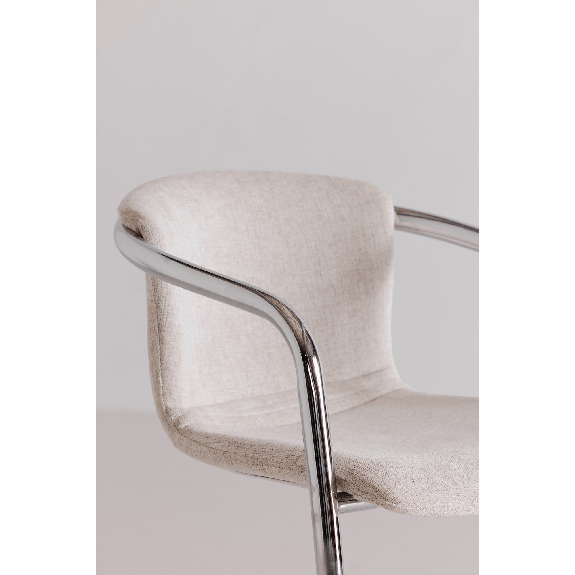 Freeman Chrome Frame Counter Stool Blended Cream - Set Of Two - Central Designs