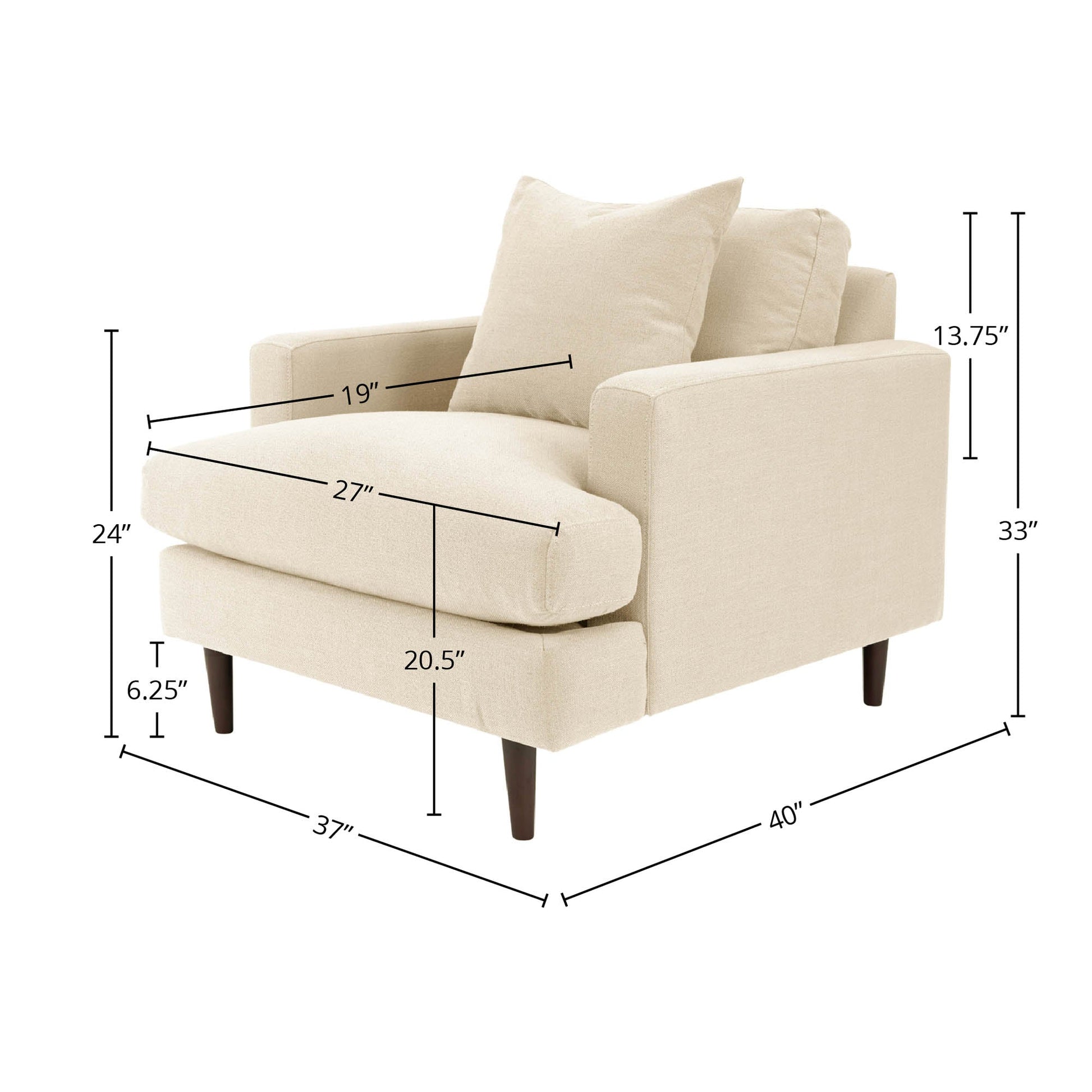 Martha Club Chair - Beach Alabaster - Central Designs