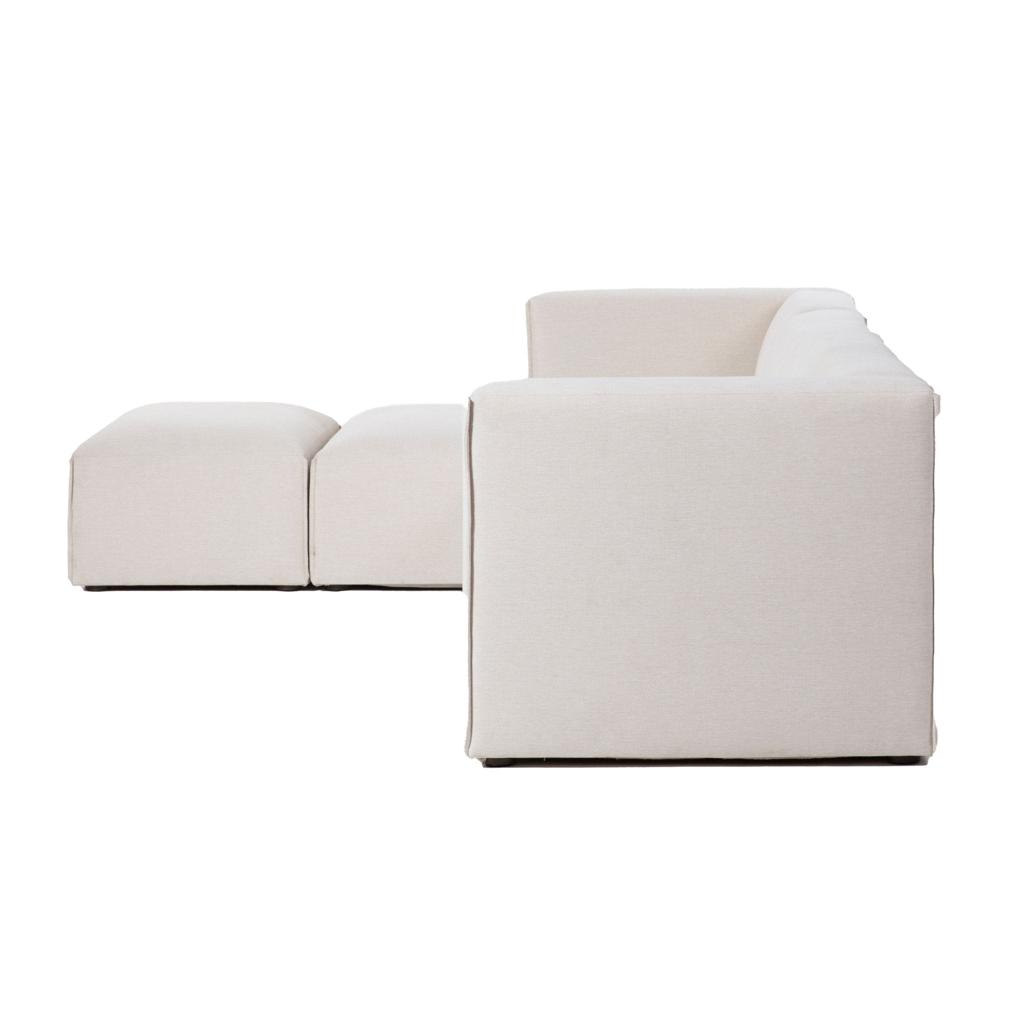 Premium Left Modular Sectional w/ Ottoman - Central Designs