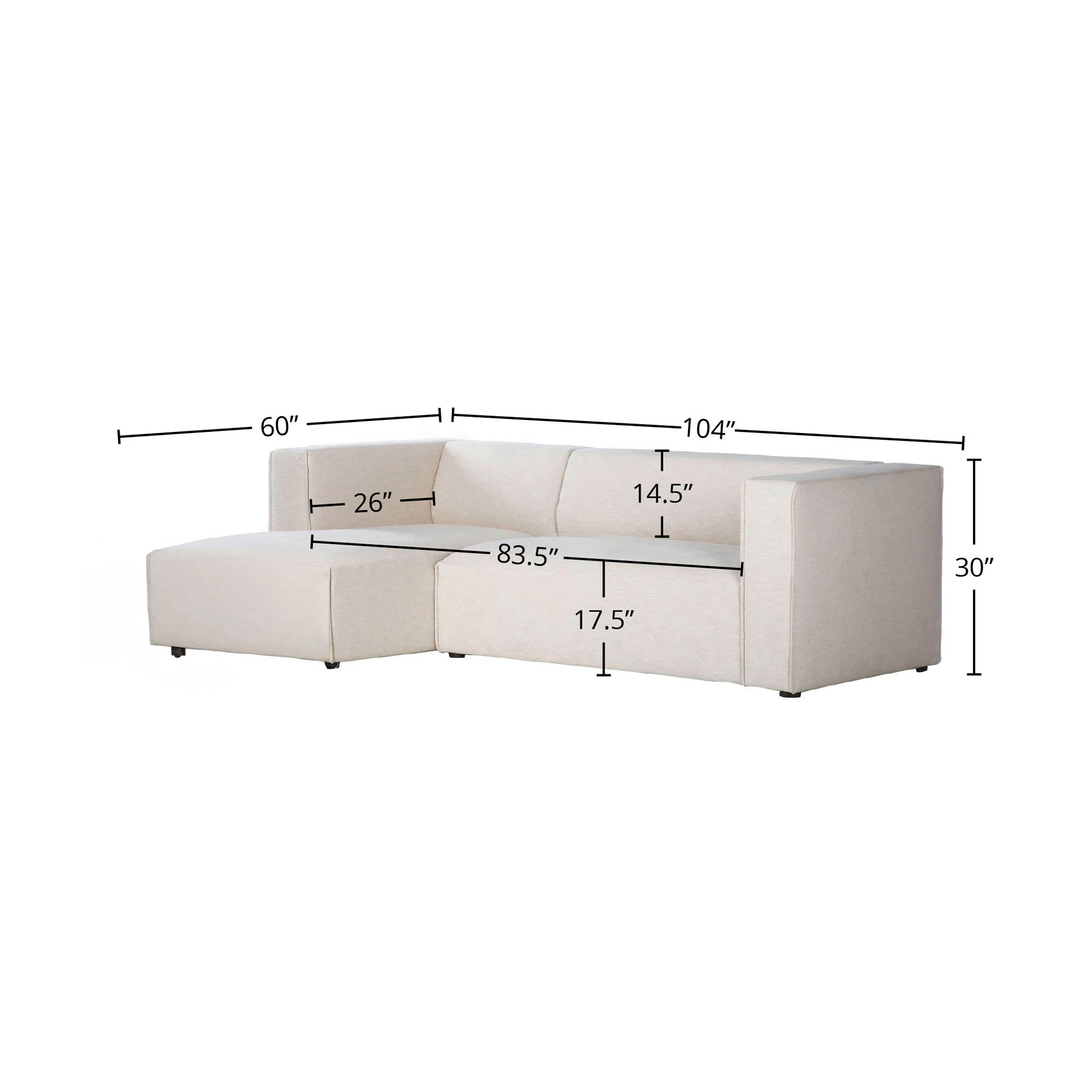 Premium Small Left Modular Sectional
