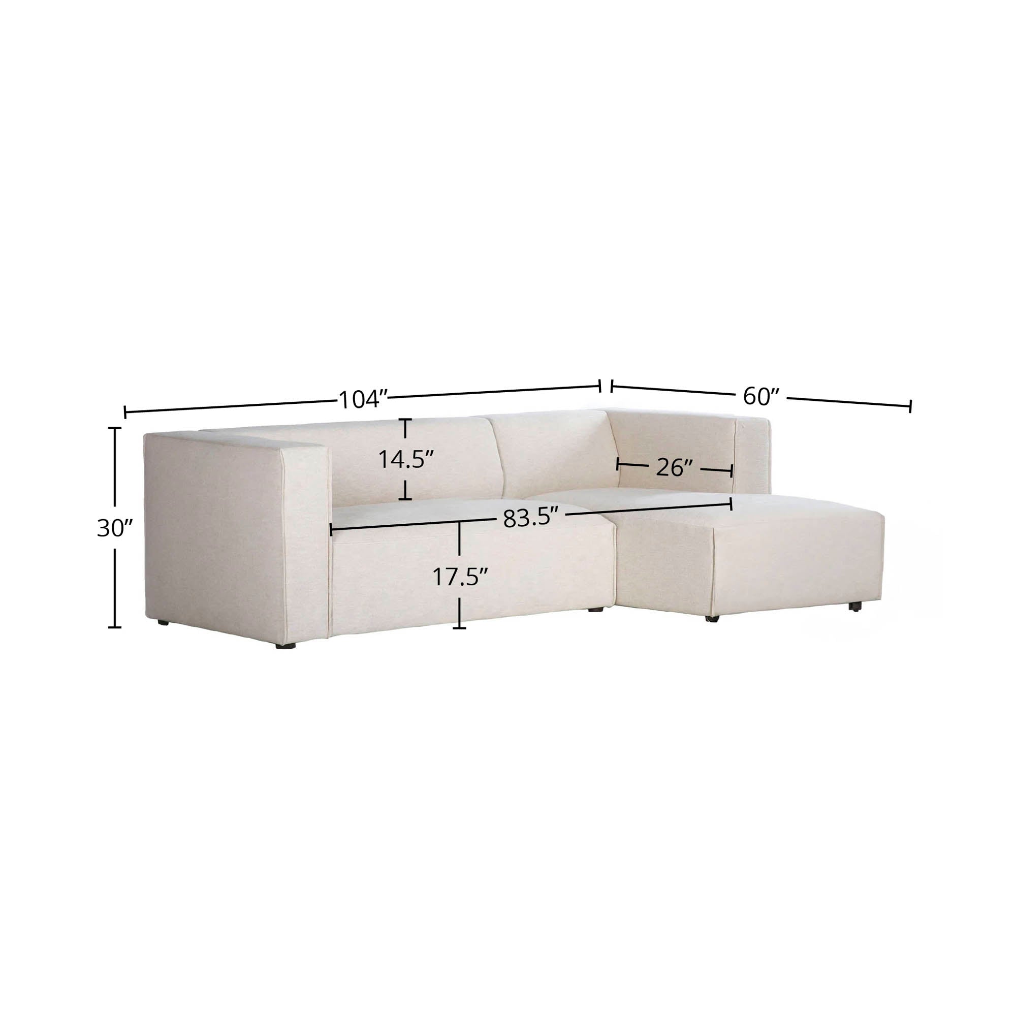 Premium Small Right Modular Sectional