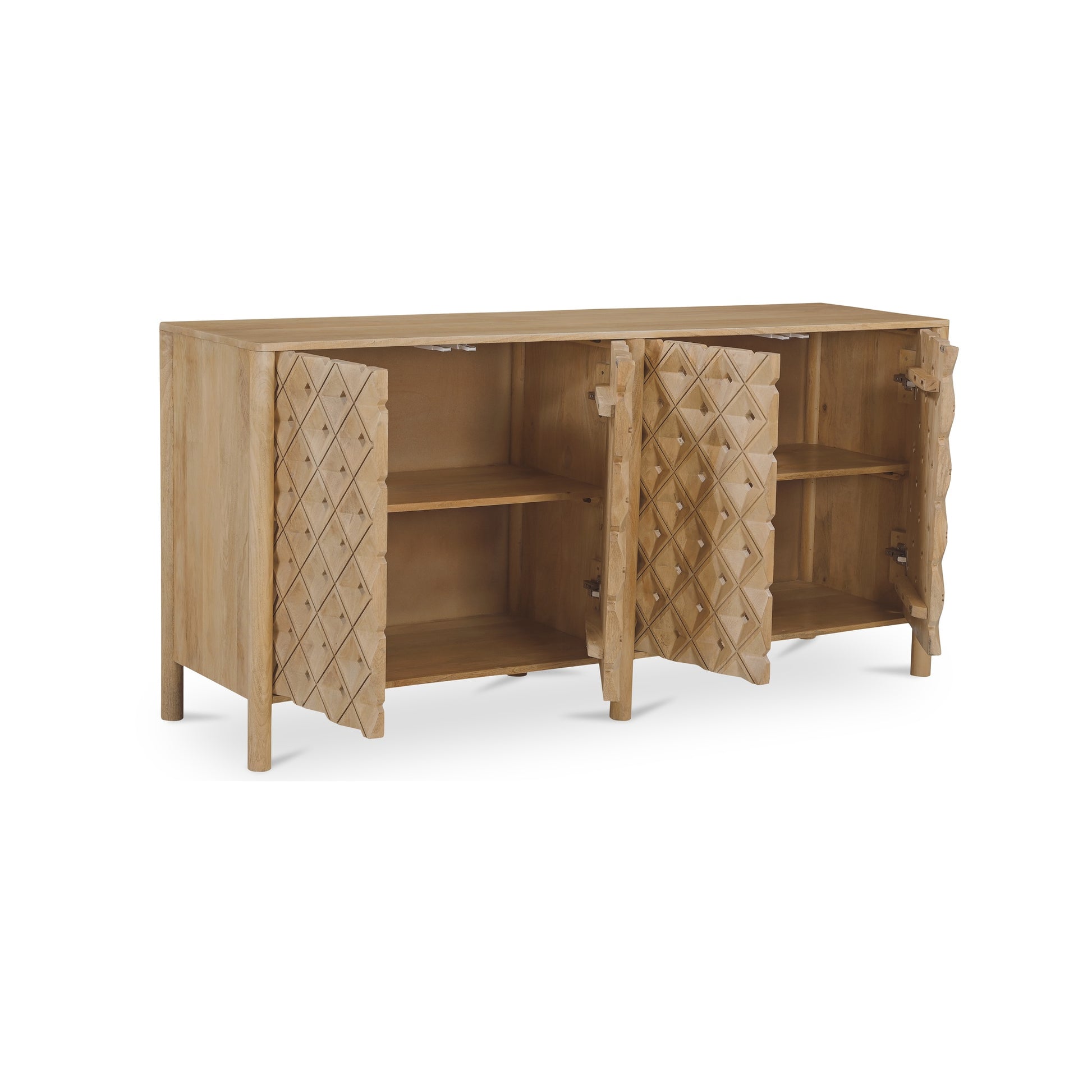 Fulton 4 Door Sideboard Natural - Central Designs