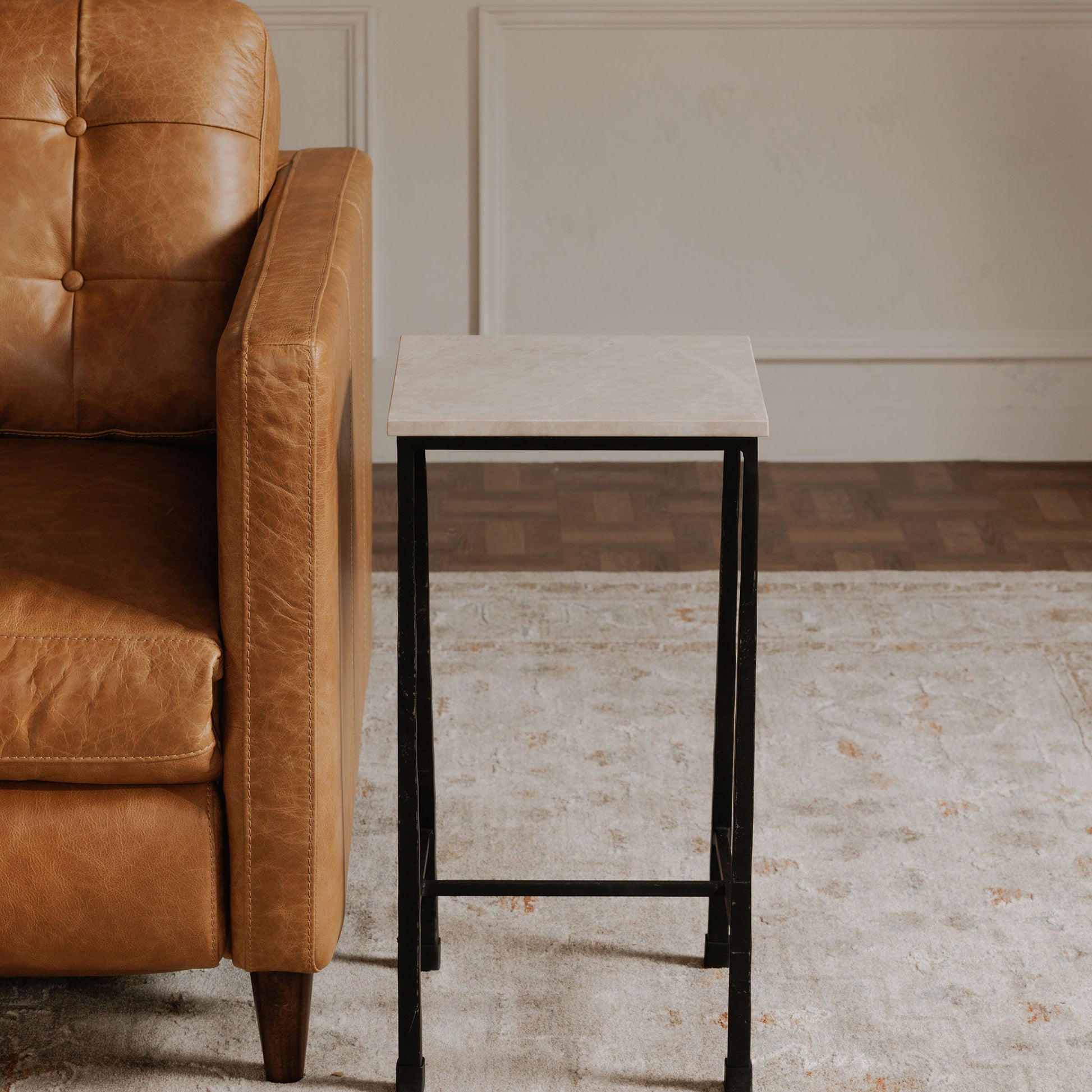 River Side Table Botticino Marble - Central Designs