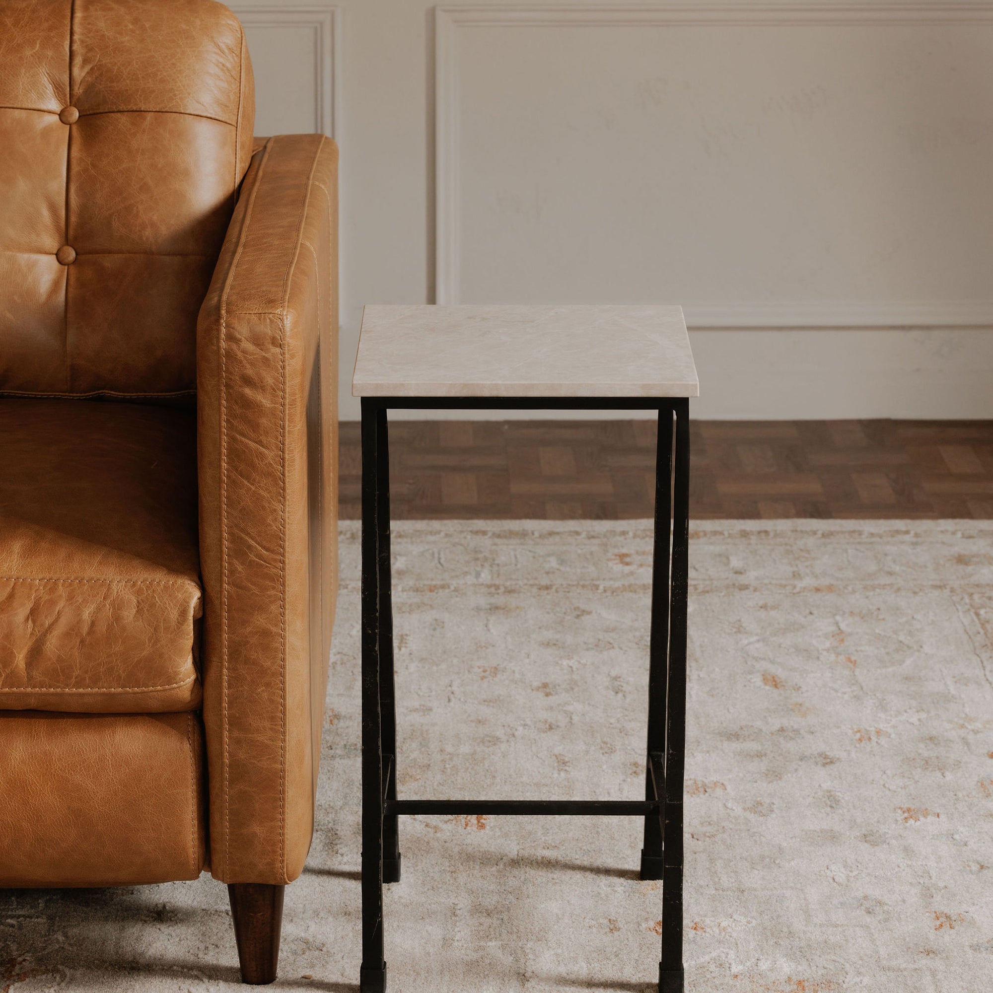 River Side Table Botticino Marble - Central Designs