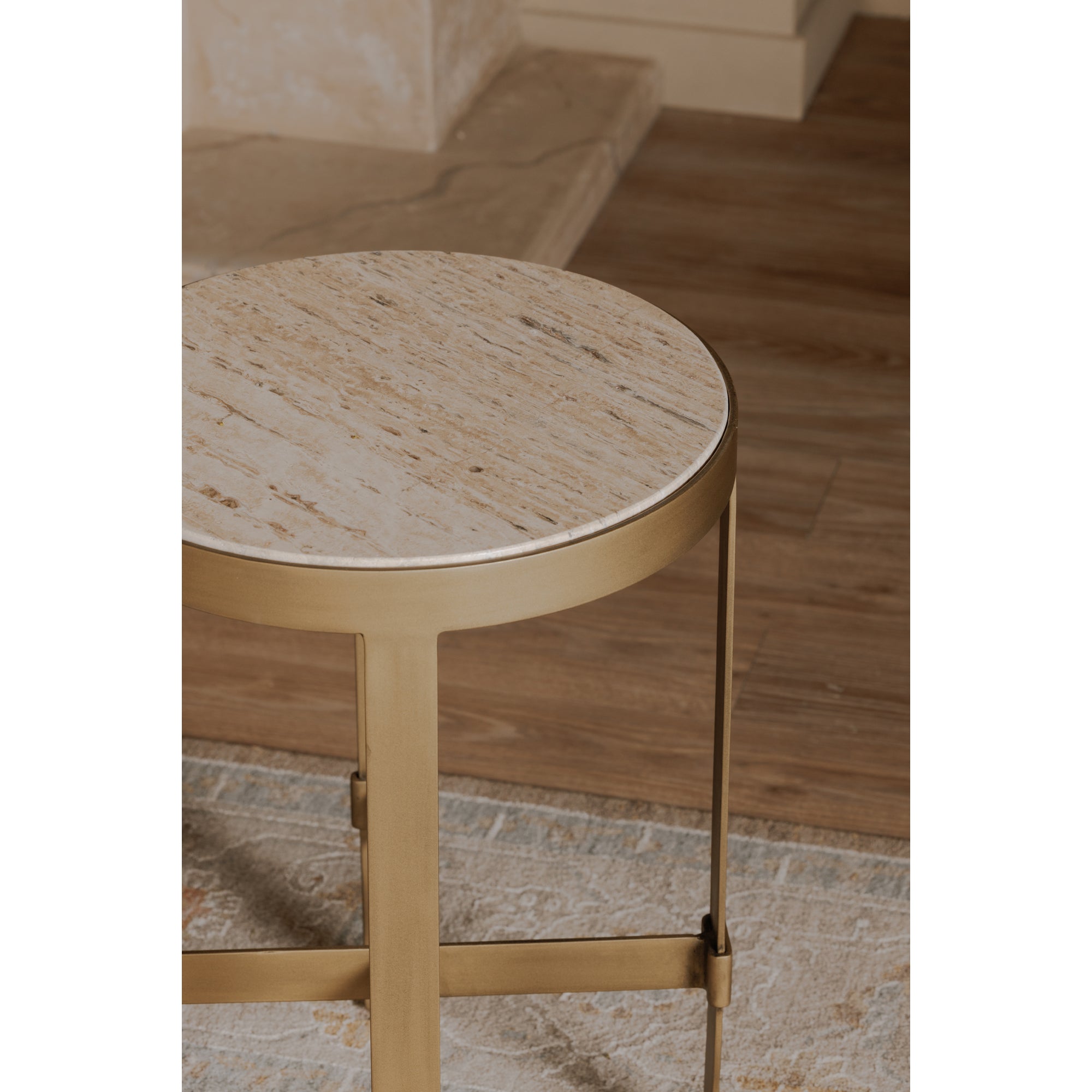 Holli Side Table Travertine