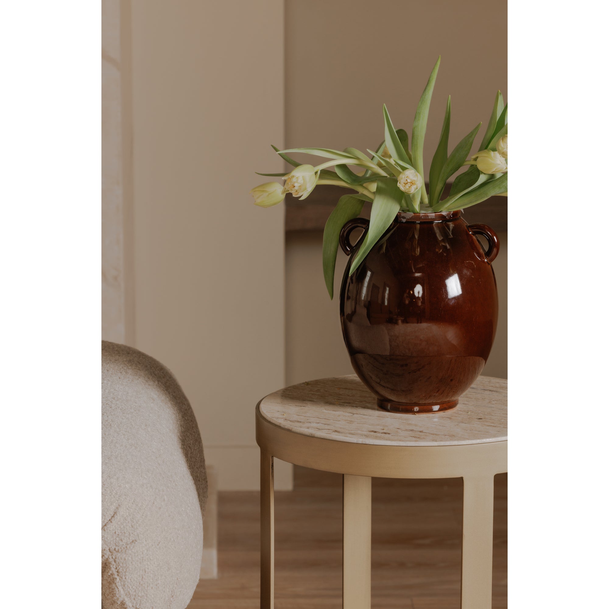 Holli Side Table Travertine