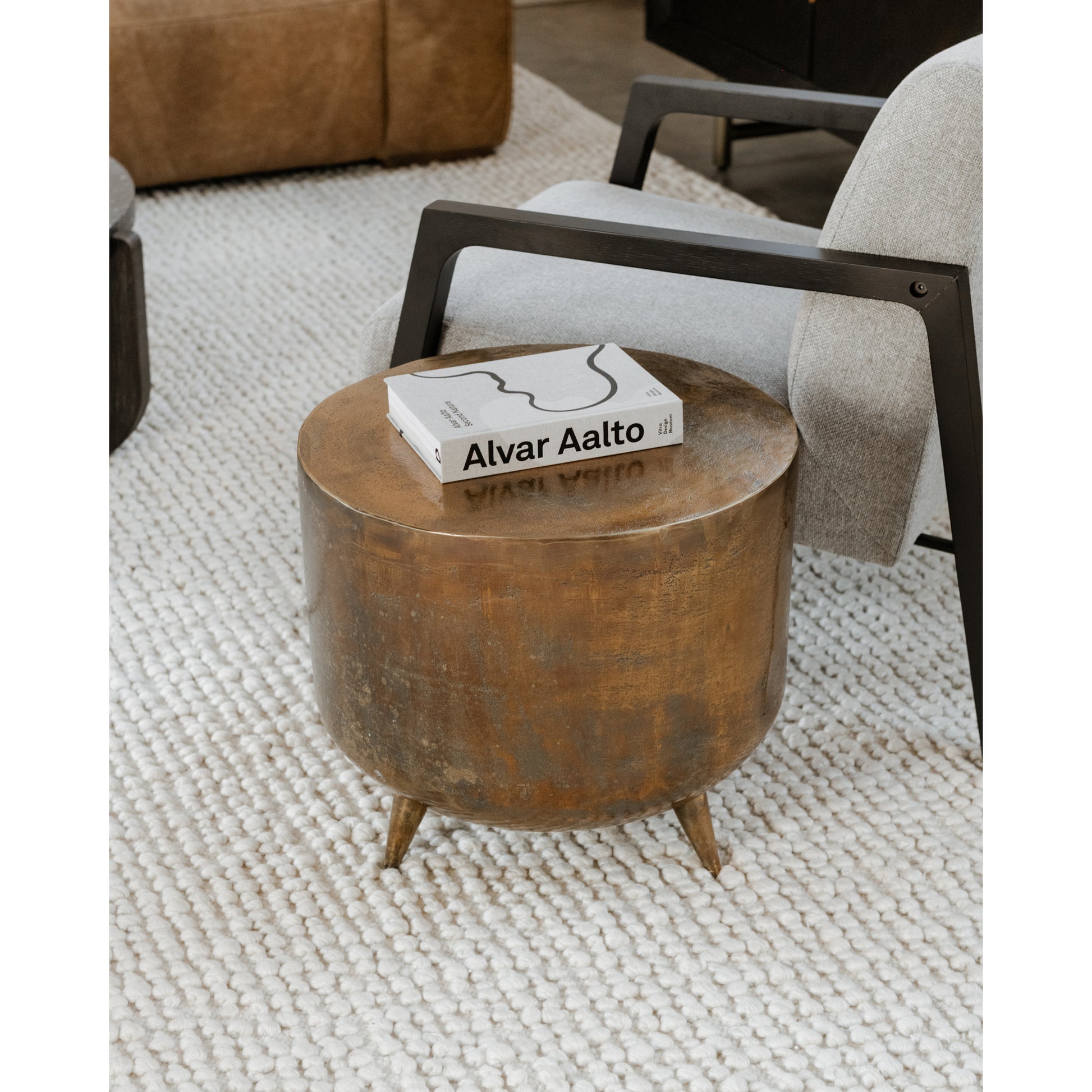 Kettel Accent Table Brass - Central Designs