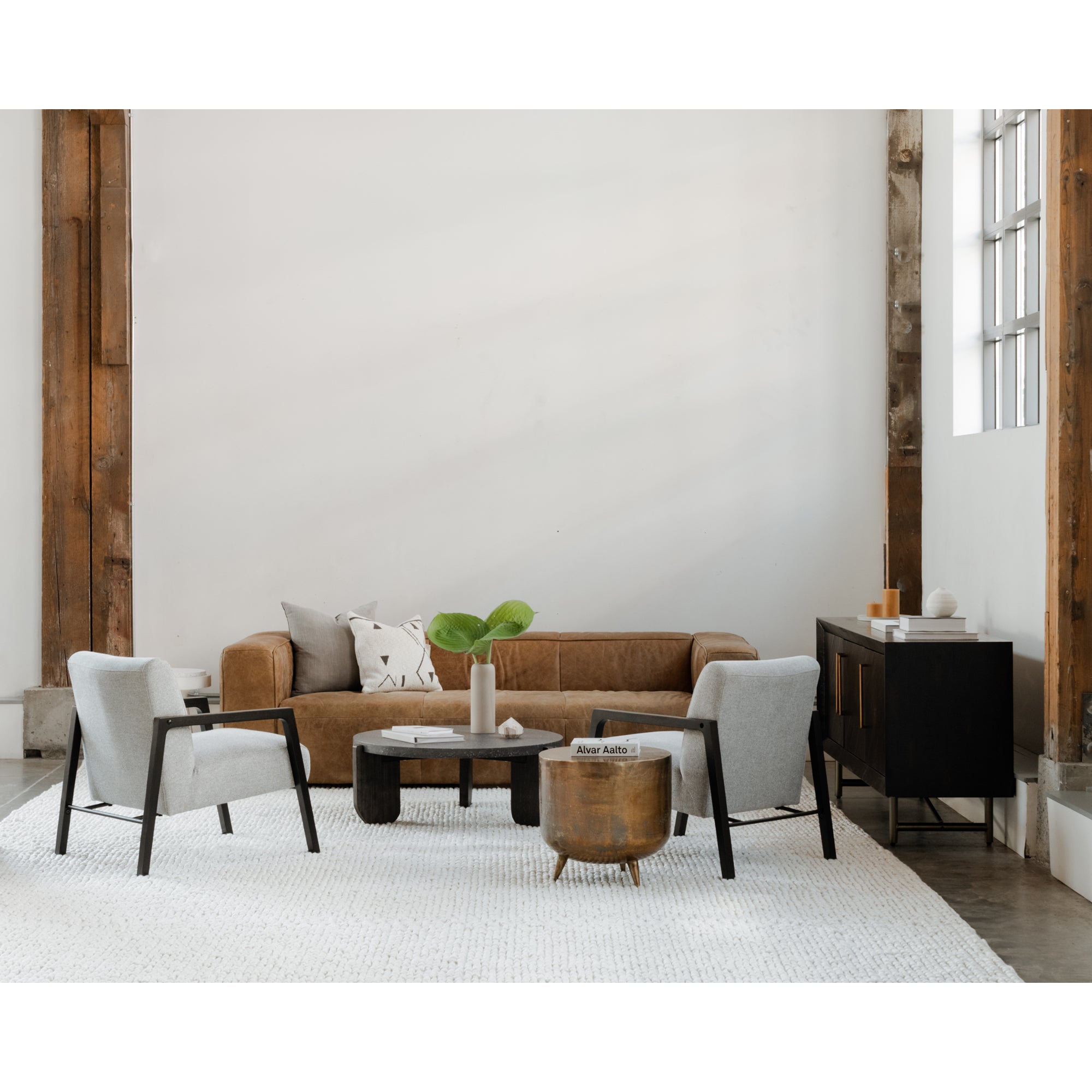 Kettel Accent Table Brass - Central Designs