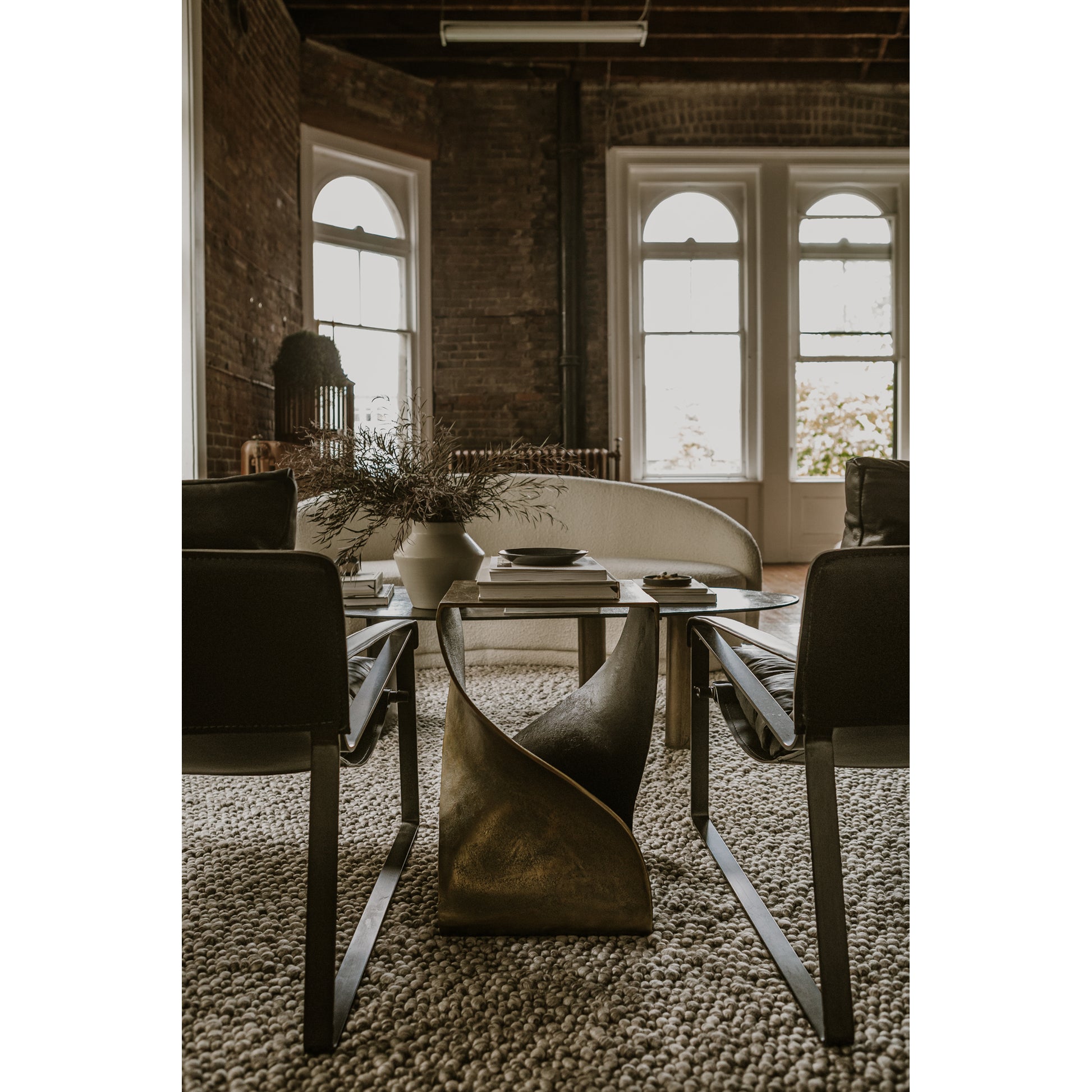 Twist Accent Table Brass - Central Designs