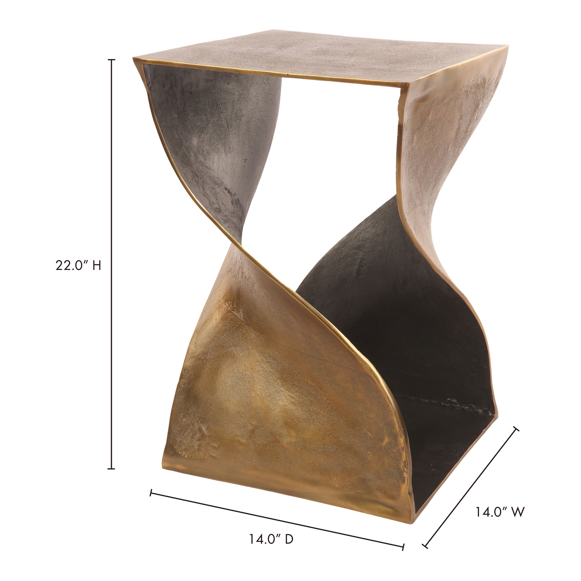 Twist Accent Table Brass - Central Designs
