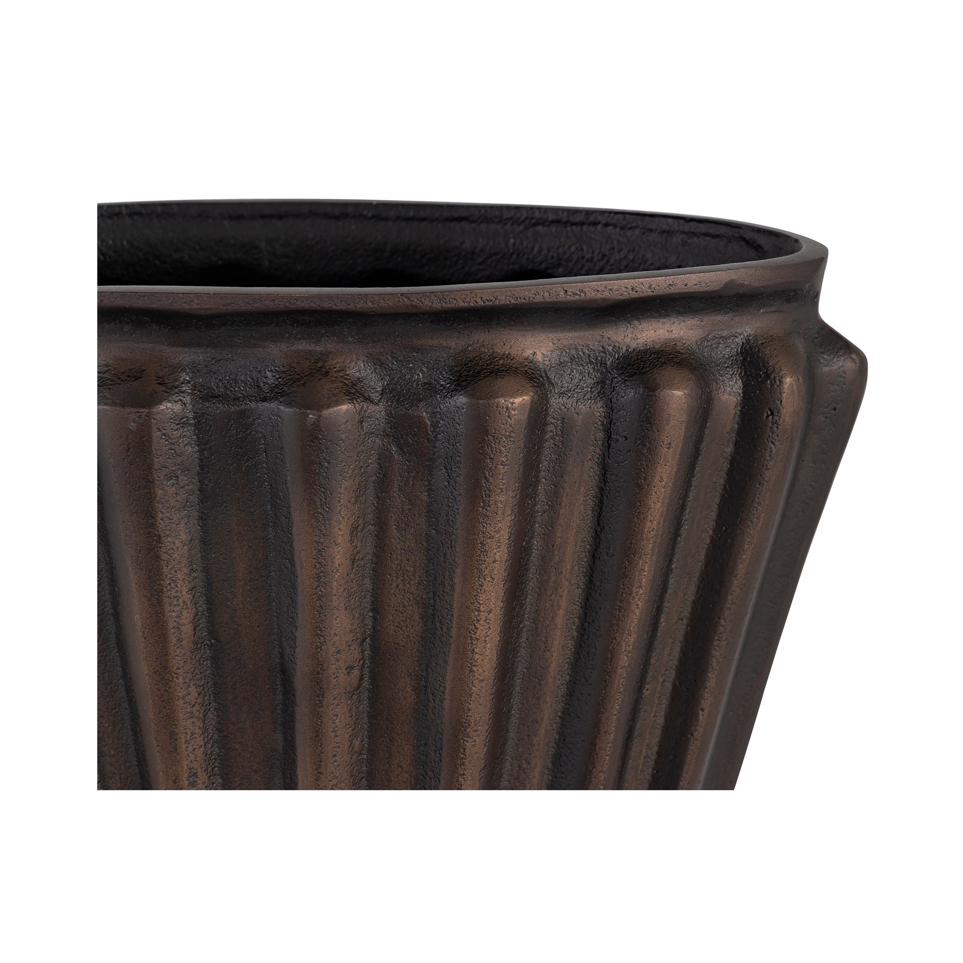 Jade Vase Antique Brass Cast Aluminum - Central Designs