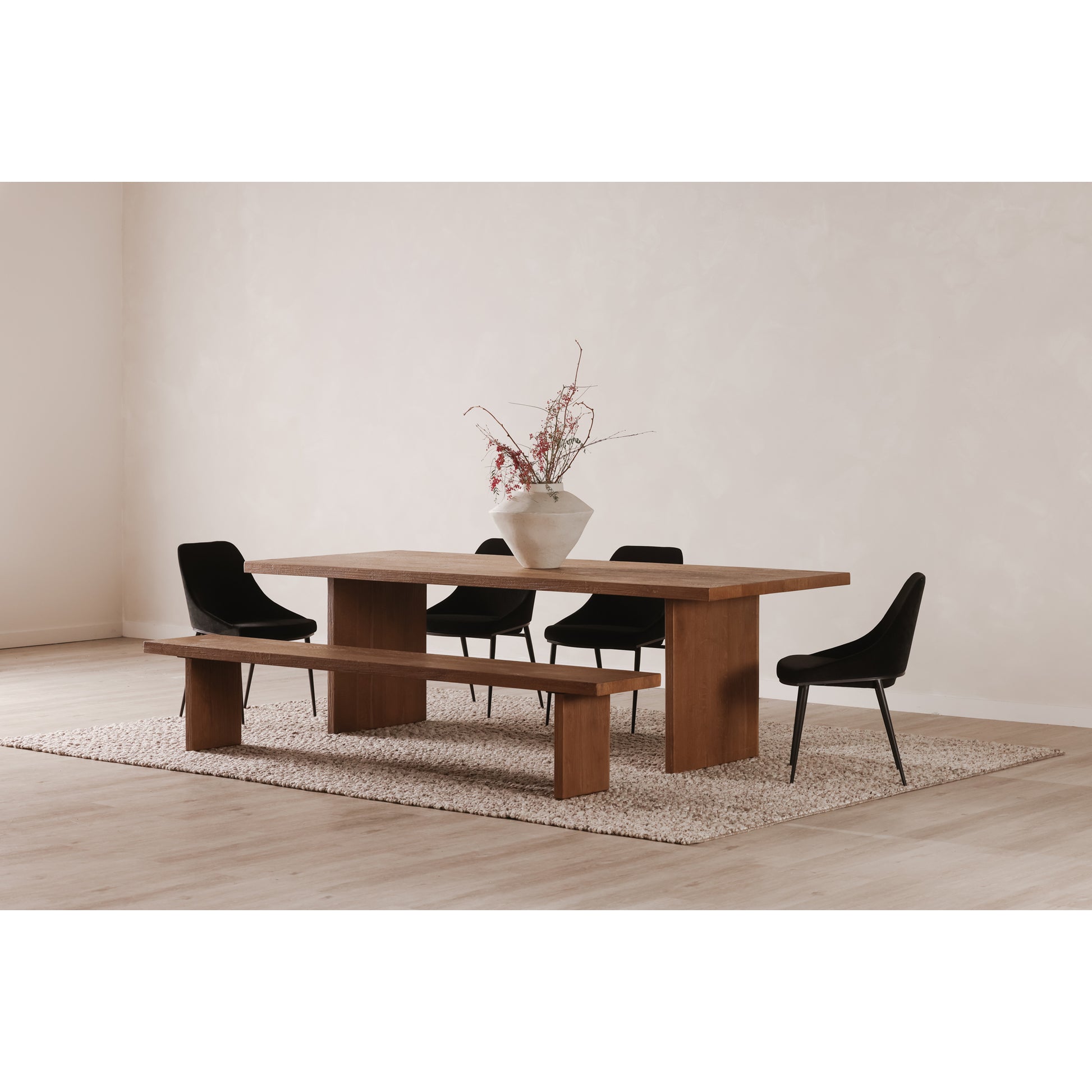 Koshi Dining Table Sandblasted Amber Oak - Central Designs