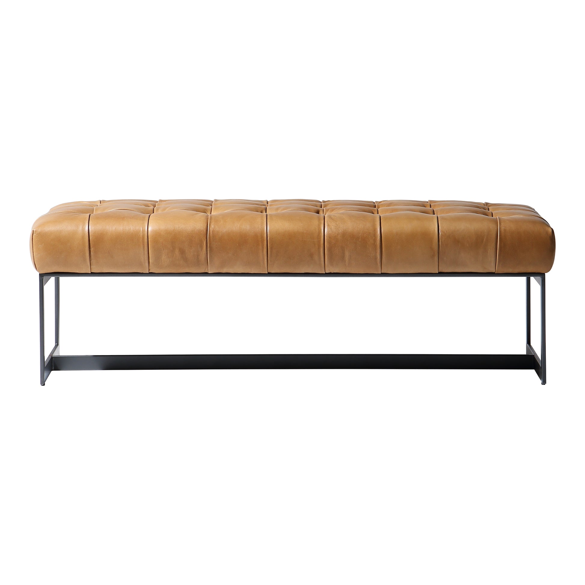 Wyatt Leather Bench Tan - Central Designs