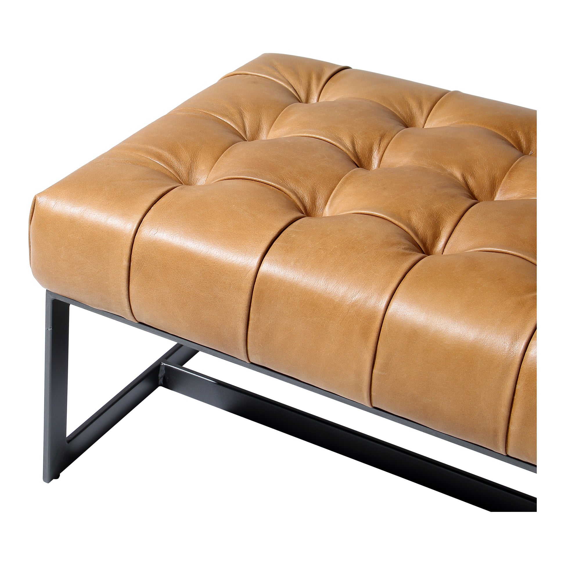 Wyatt Leather Bench Tan - Central Designs