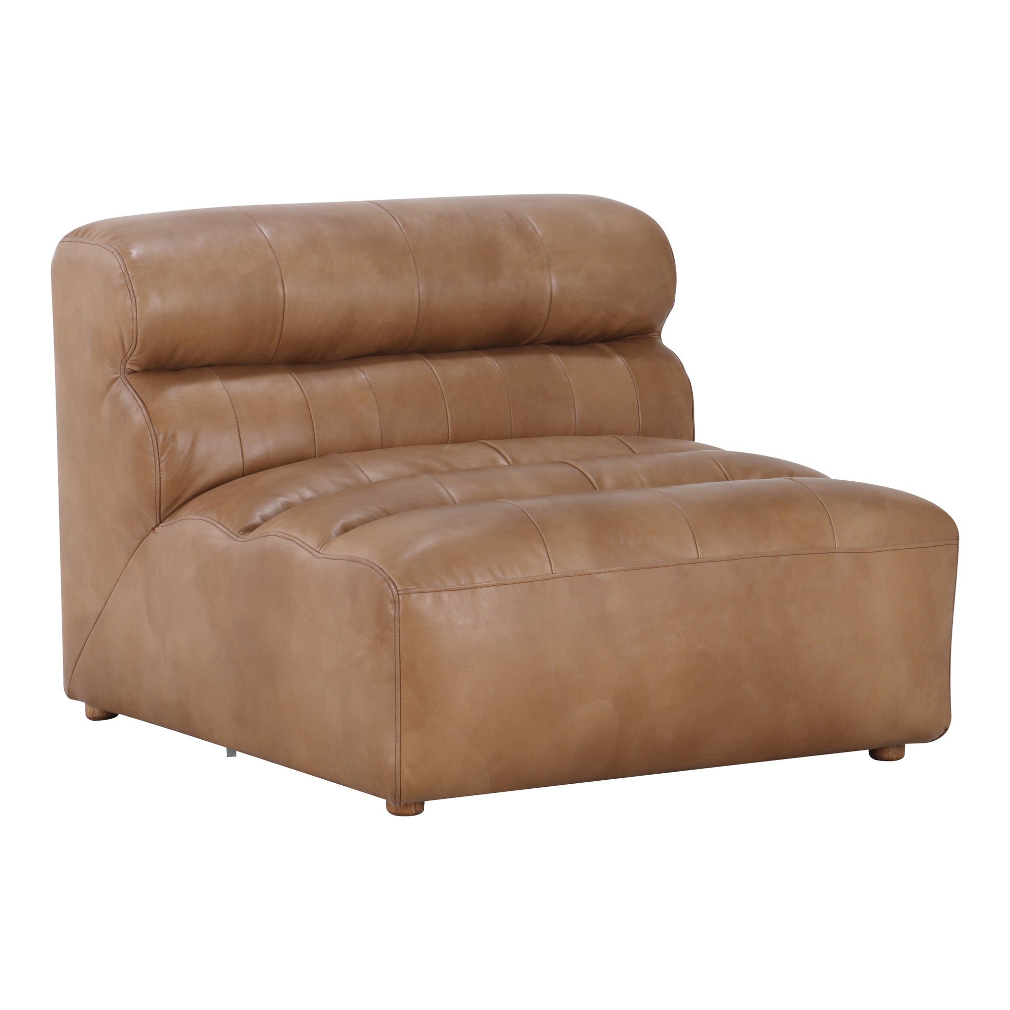 Ramsay Leather Slipper Chair Tan - Central Designs