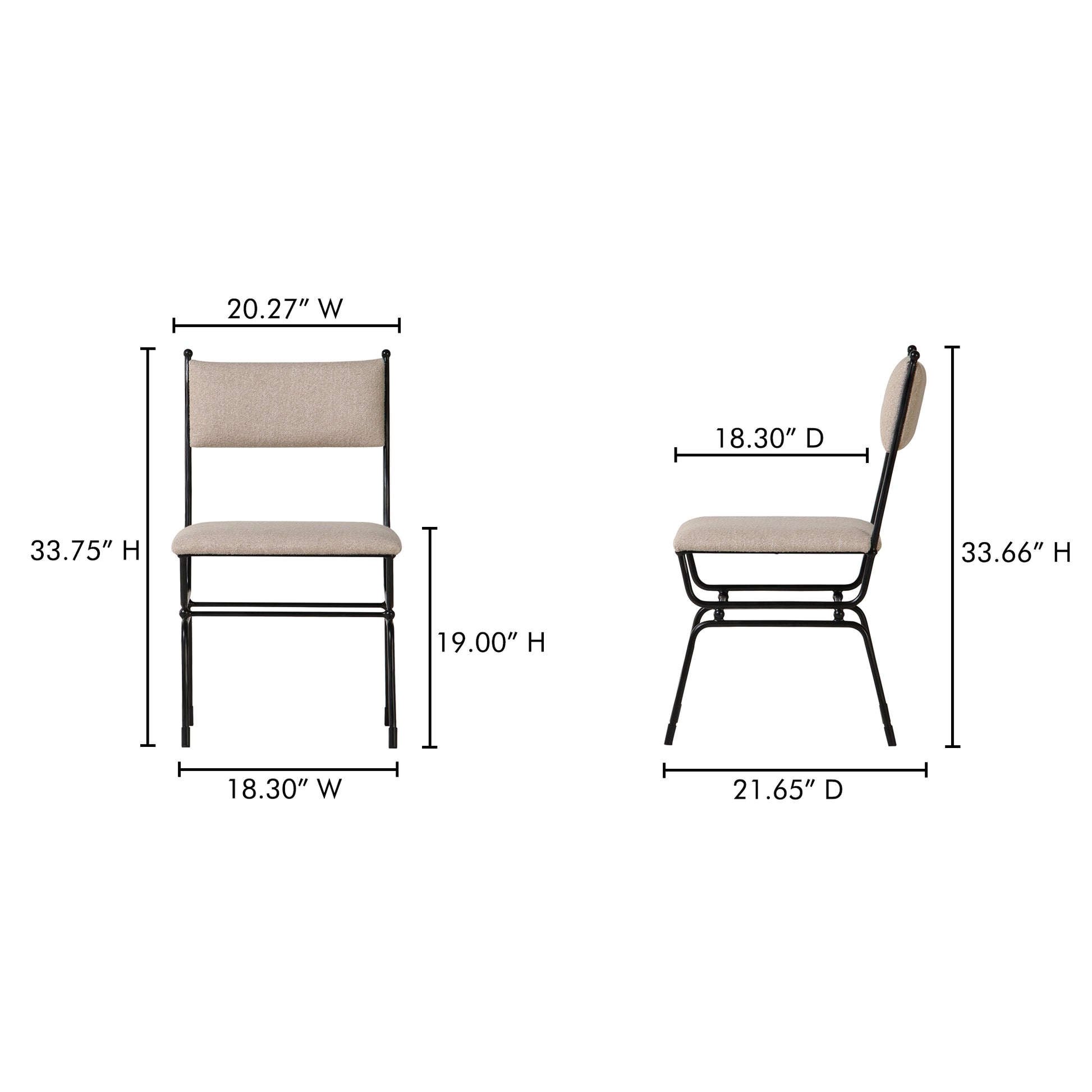 Posta Dining Chair Beige - Central Designs