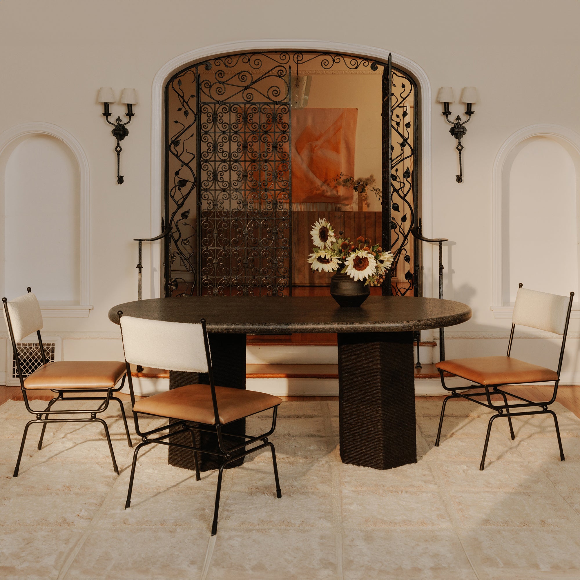 Posta Dining Chair Brown Leather