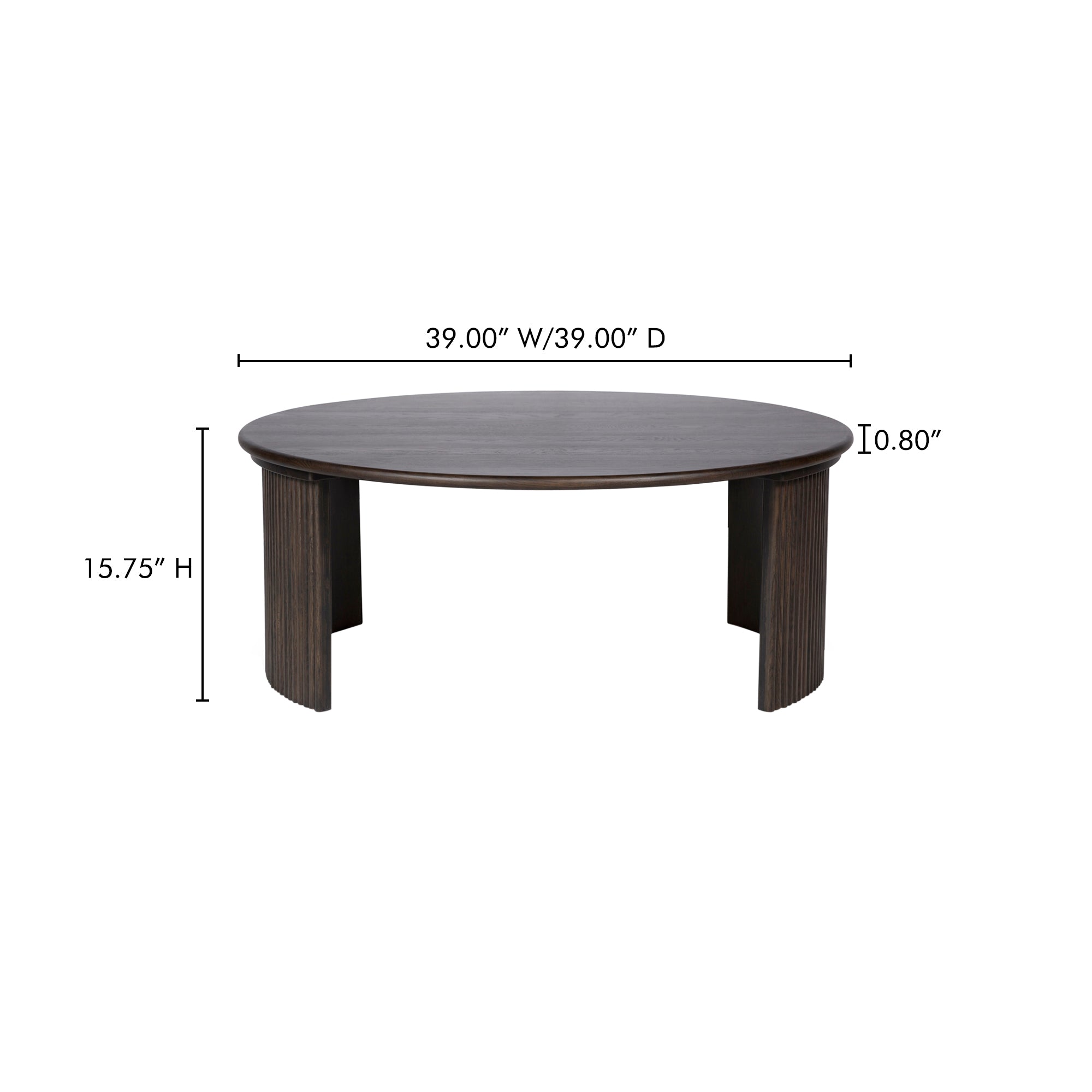 Penny Large Coffee Table Dark Brown - Central Designs