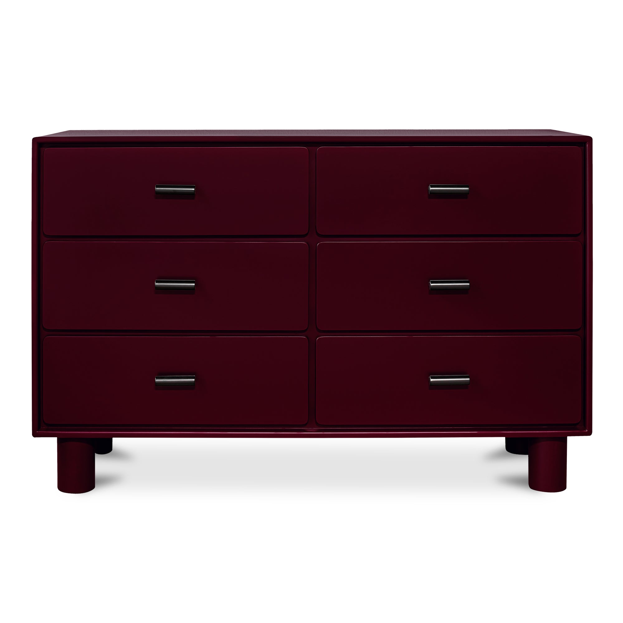 Jolene 6 Drawer Dresser Deep Red