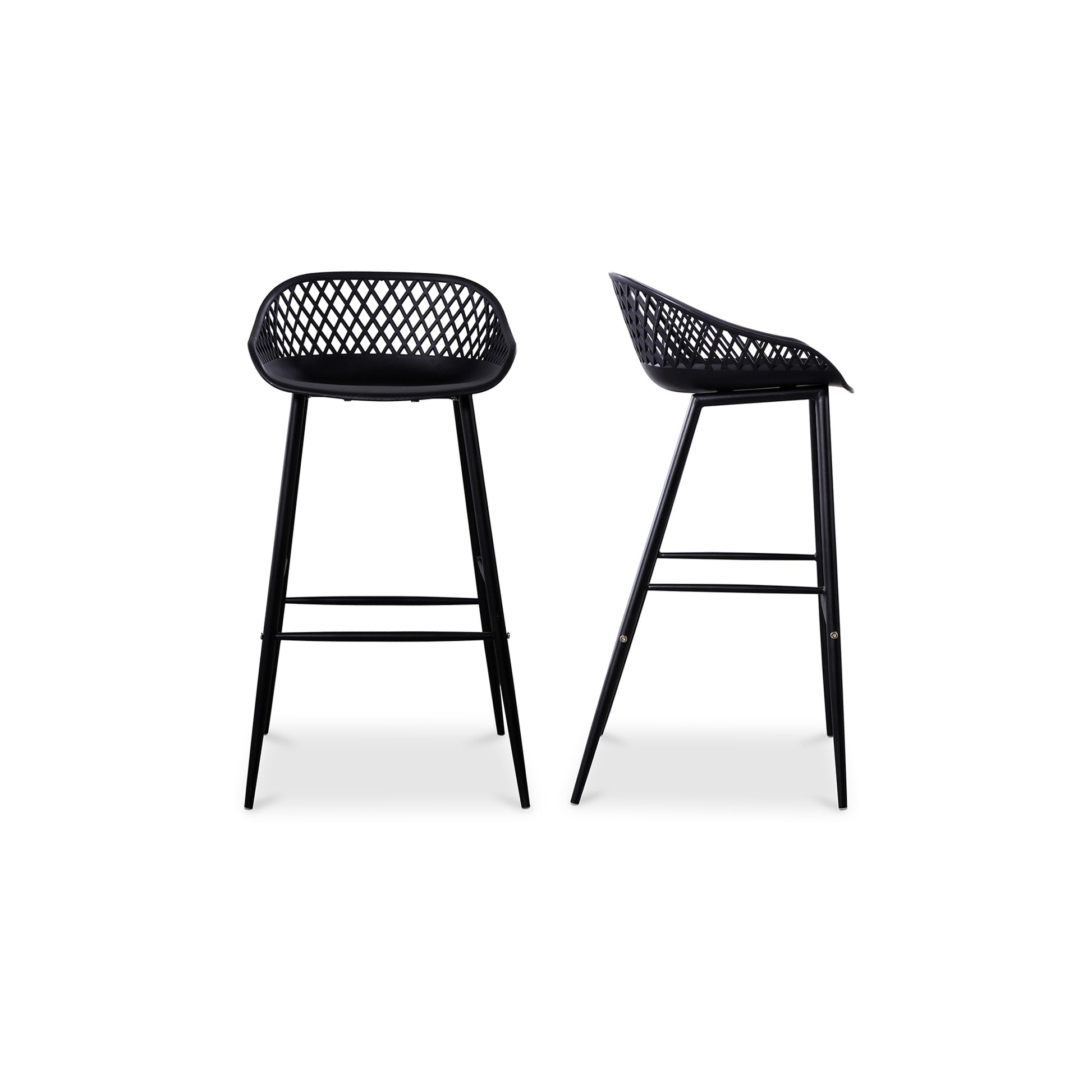 Piazza Outdoor Barstool Black - Set Of Two - Central Designs
