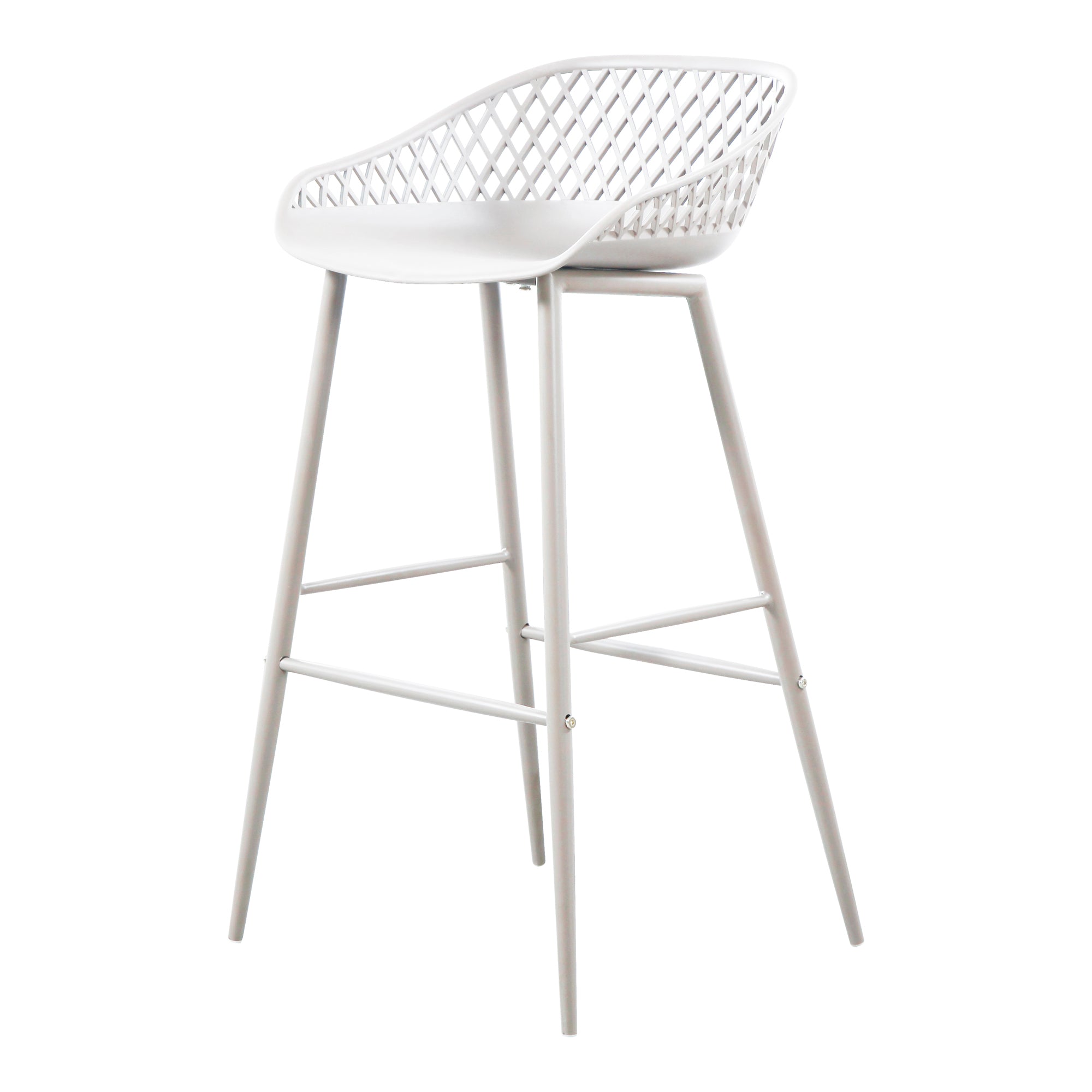 Piazza Outdoor Barstool White - Set Of Two - Central Designs