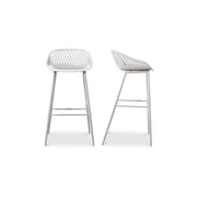 Piazza Outdoor Barstool White - Set Of Two - Central Designs