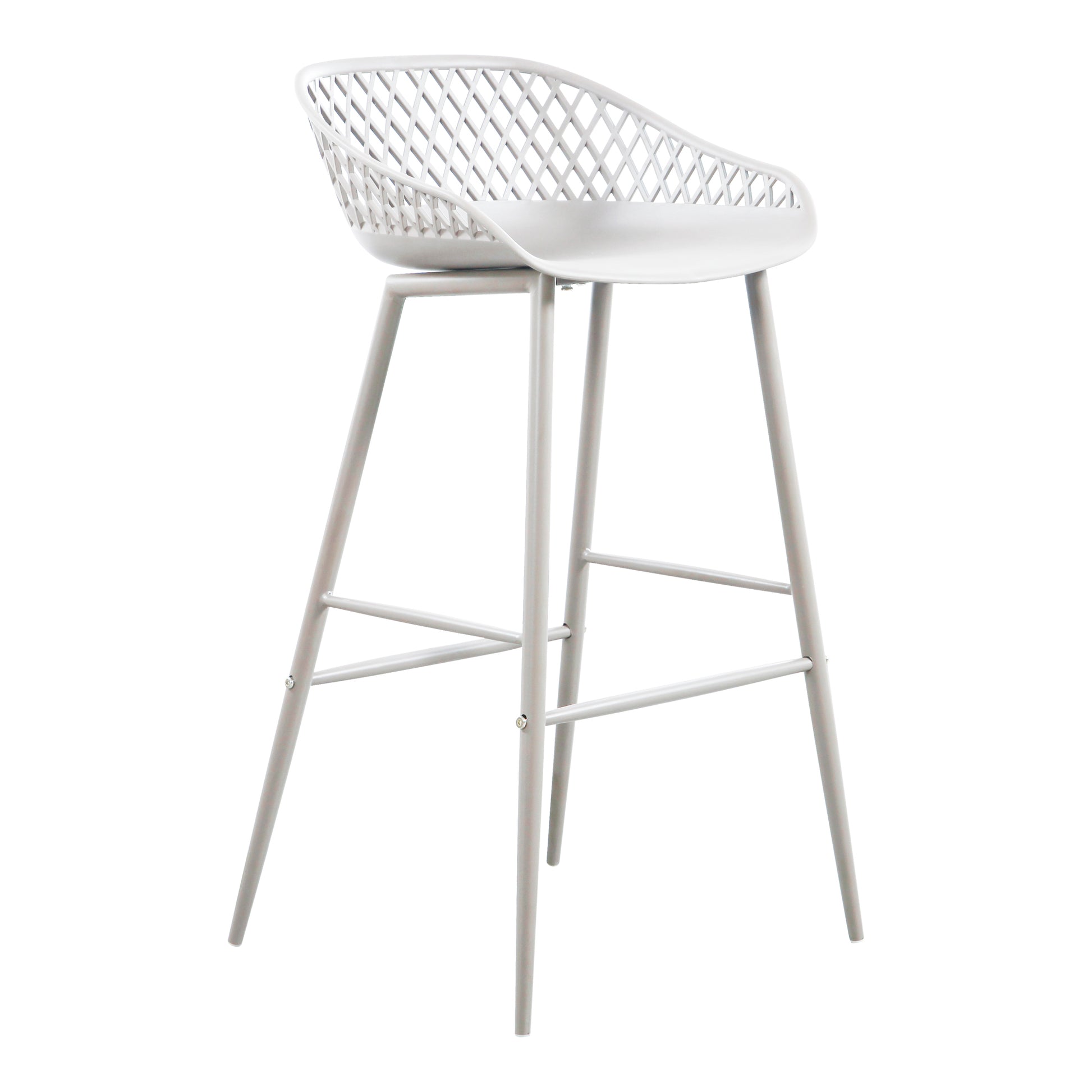 Piazza Outdoor Barstool White - Set Of Two - Central Designs