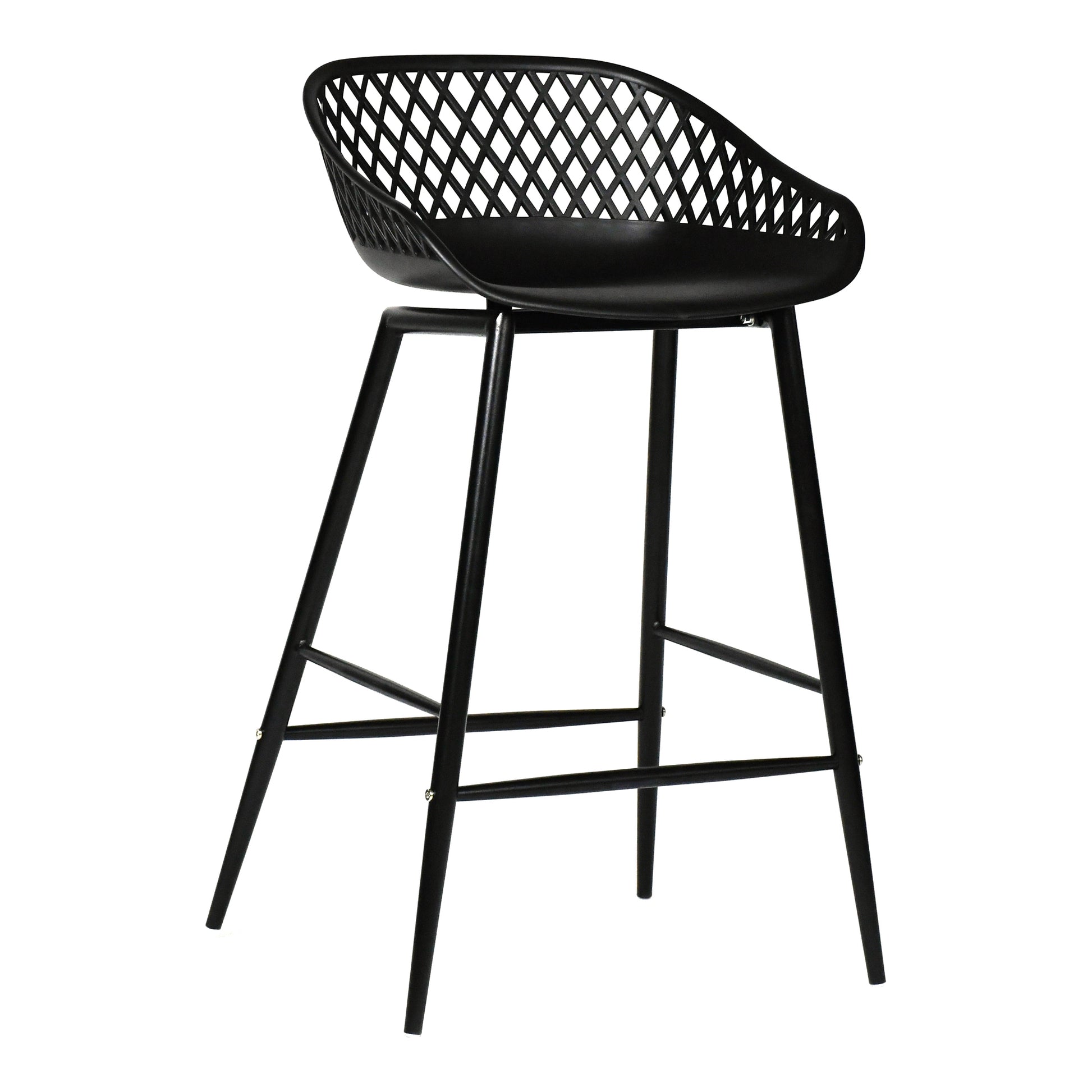 Piazza Outdoor Counter Stool Black - Set Of Two - Central Designs
