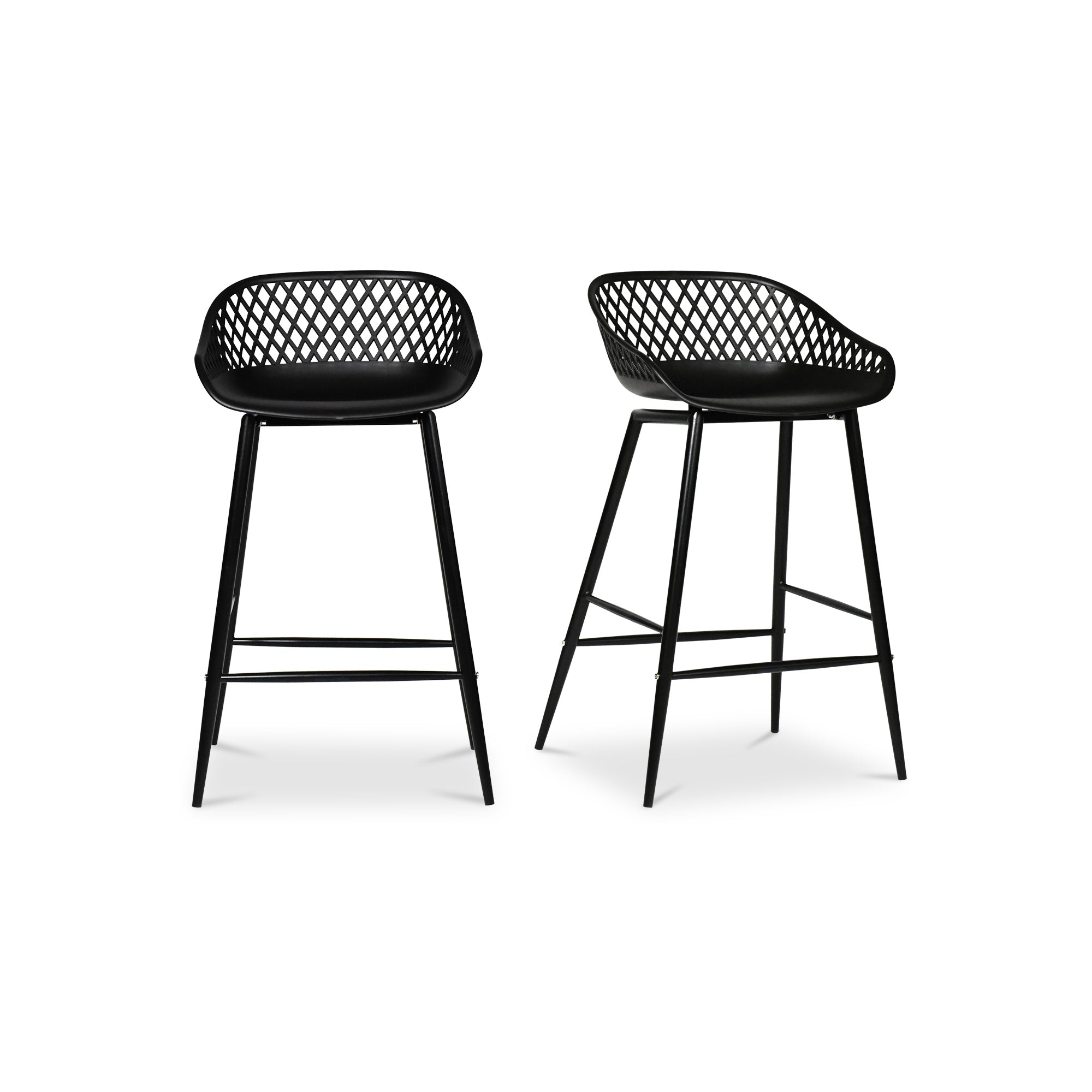 Piazza Outdoor Counter Stool Black - Set Of Two - Central Designs