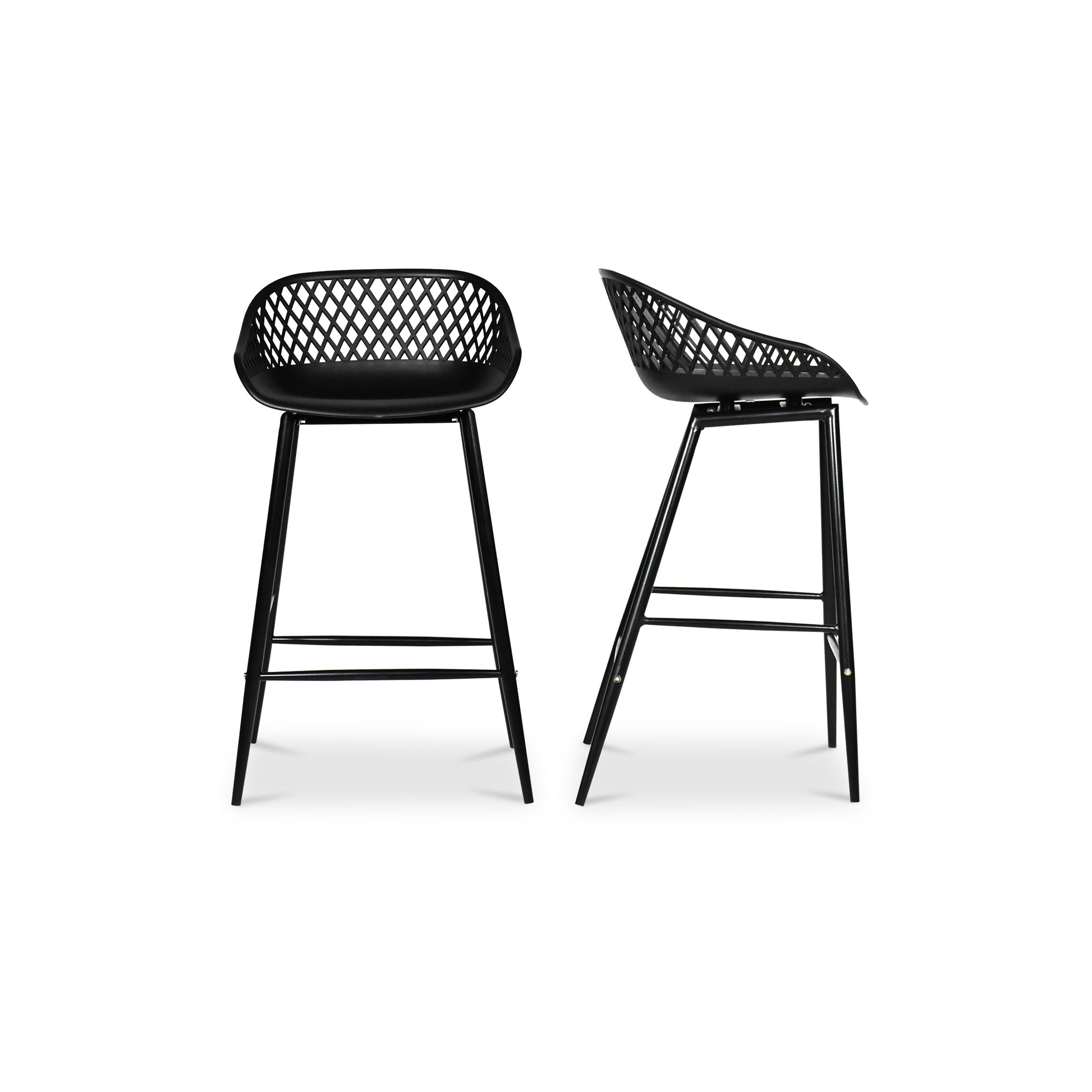 Piazza Outdoor Counter Stool Black - Set Of Two - Central Designs