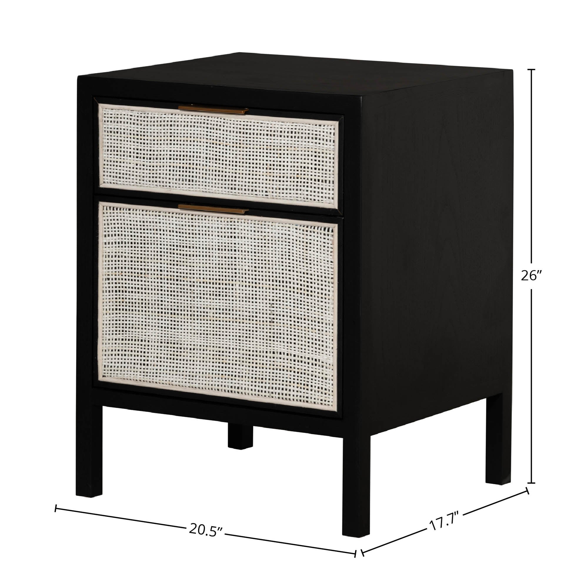 Rattan Filing Cabinet - Ebony - Central Designs