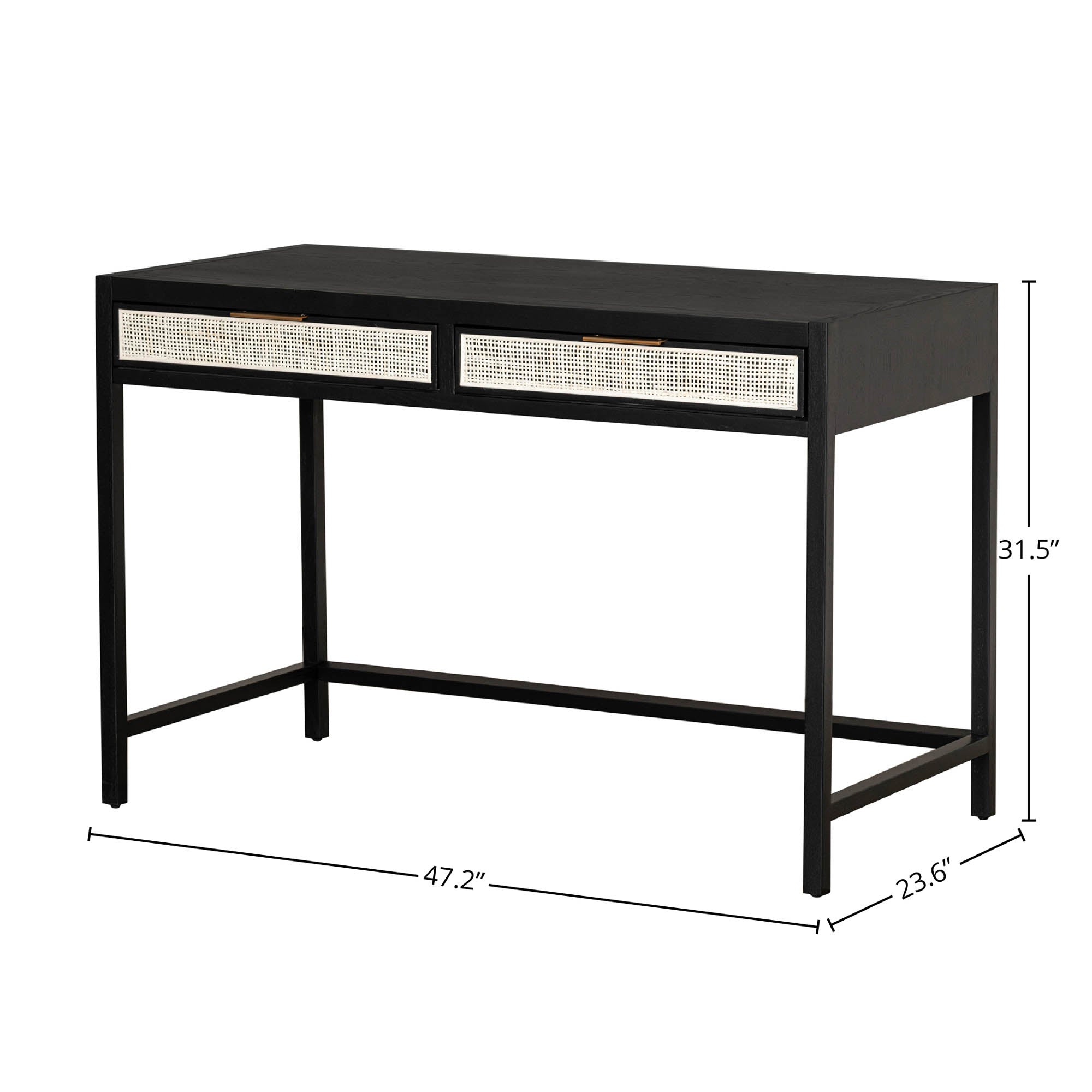 Rattan Desk - Ebony - Central Designs