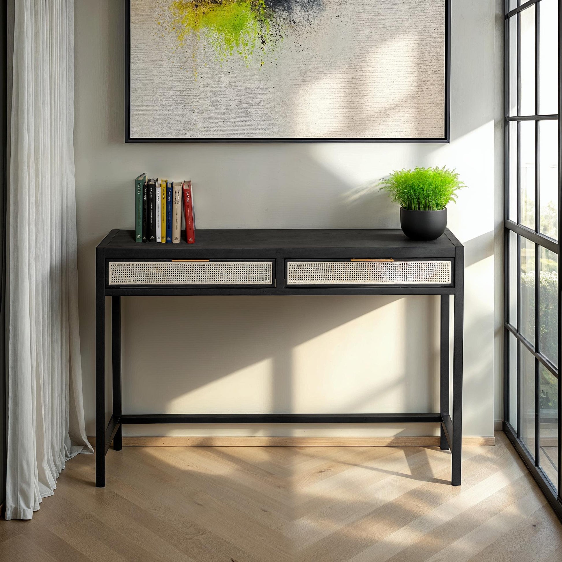 Rattan Desk - Ebony - Central Designs