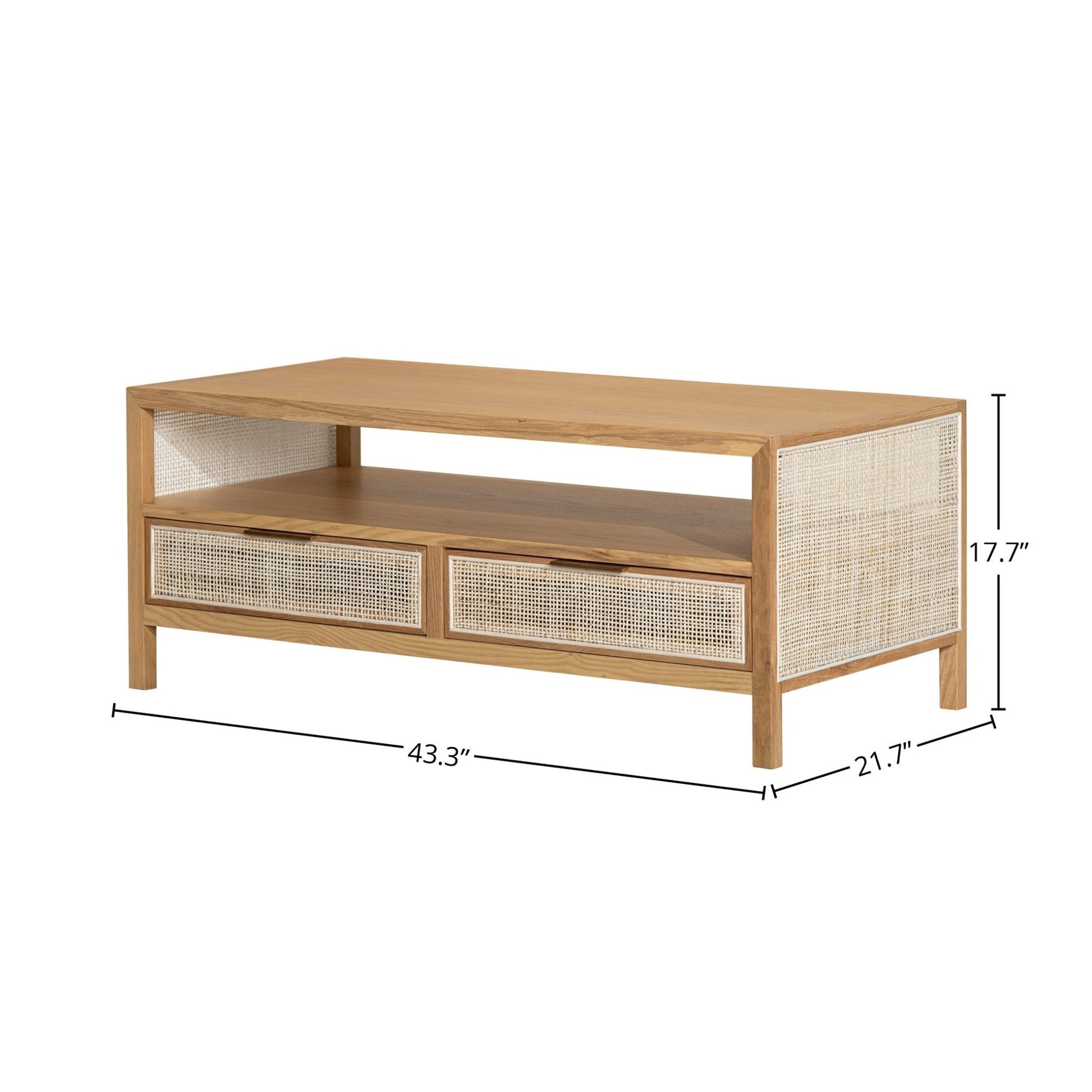 Rattan Coffee Table - Natural - Central Designs