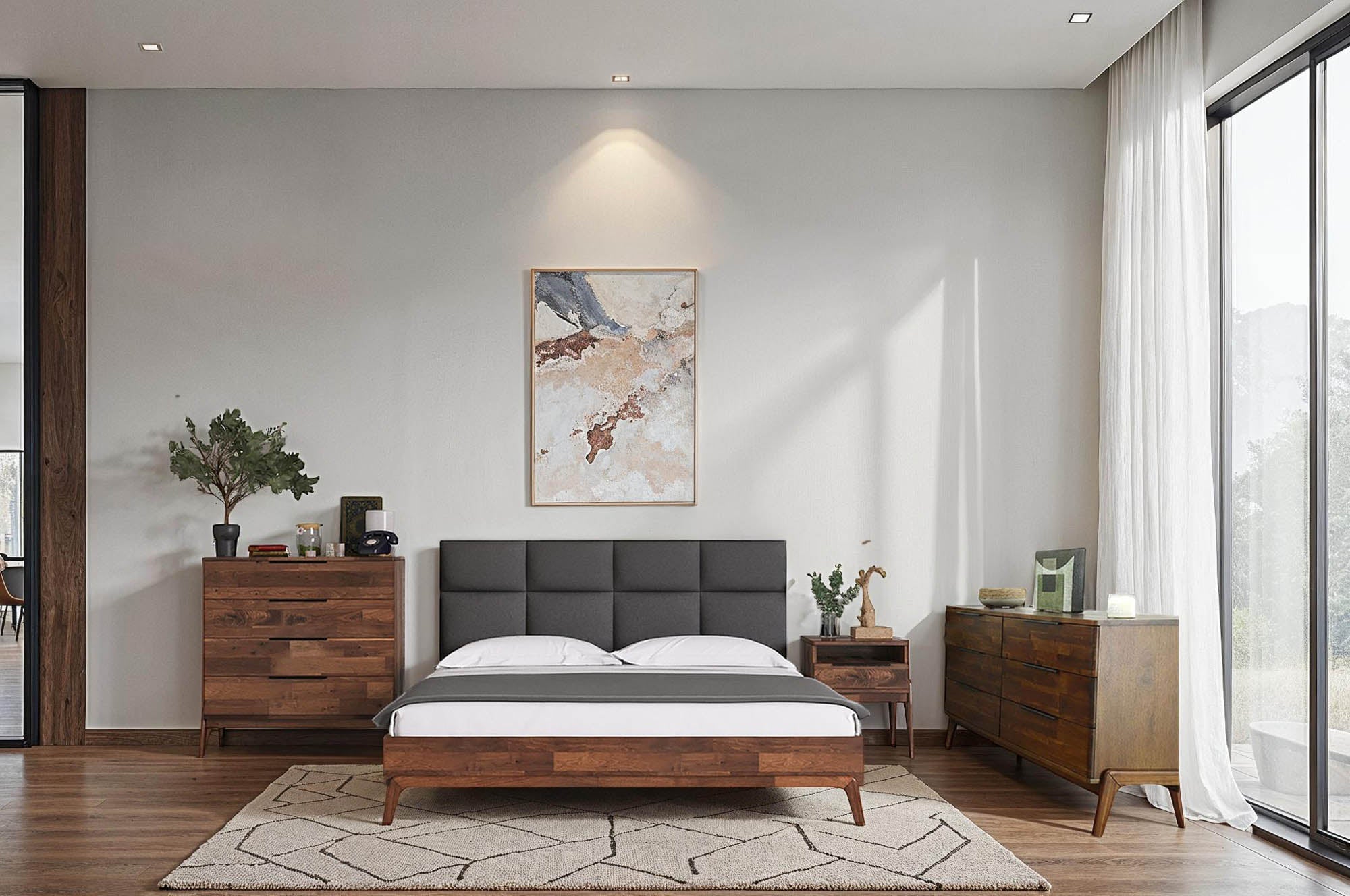 Remix King Bed - Grey