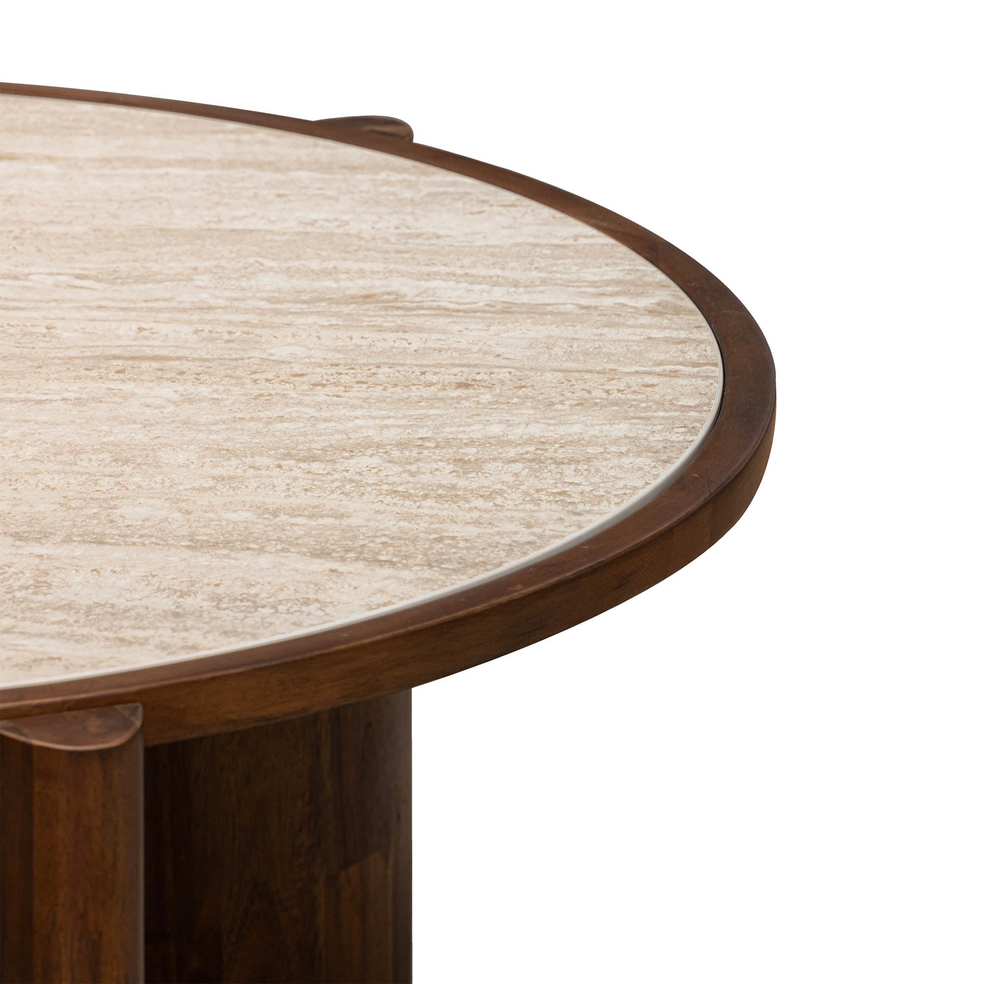 Remix Round Coffee Table - Travertine - Central Designs