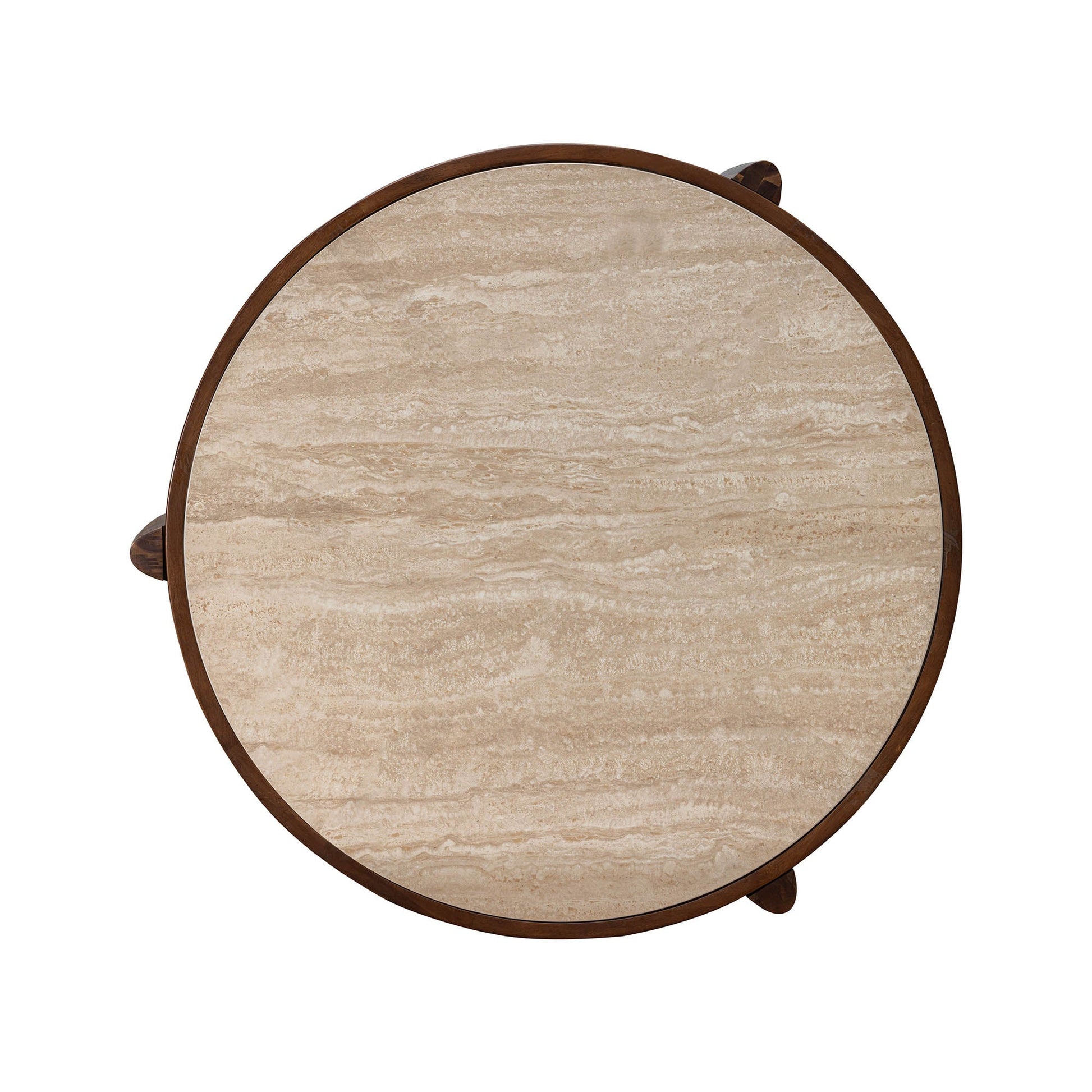 Remix Round Coffee Table - Travertine - Central Designs
