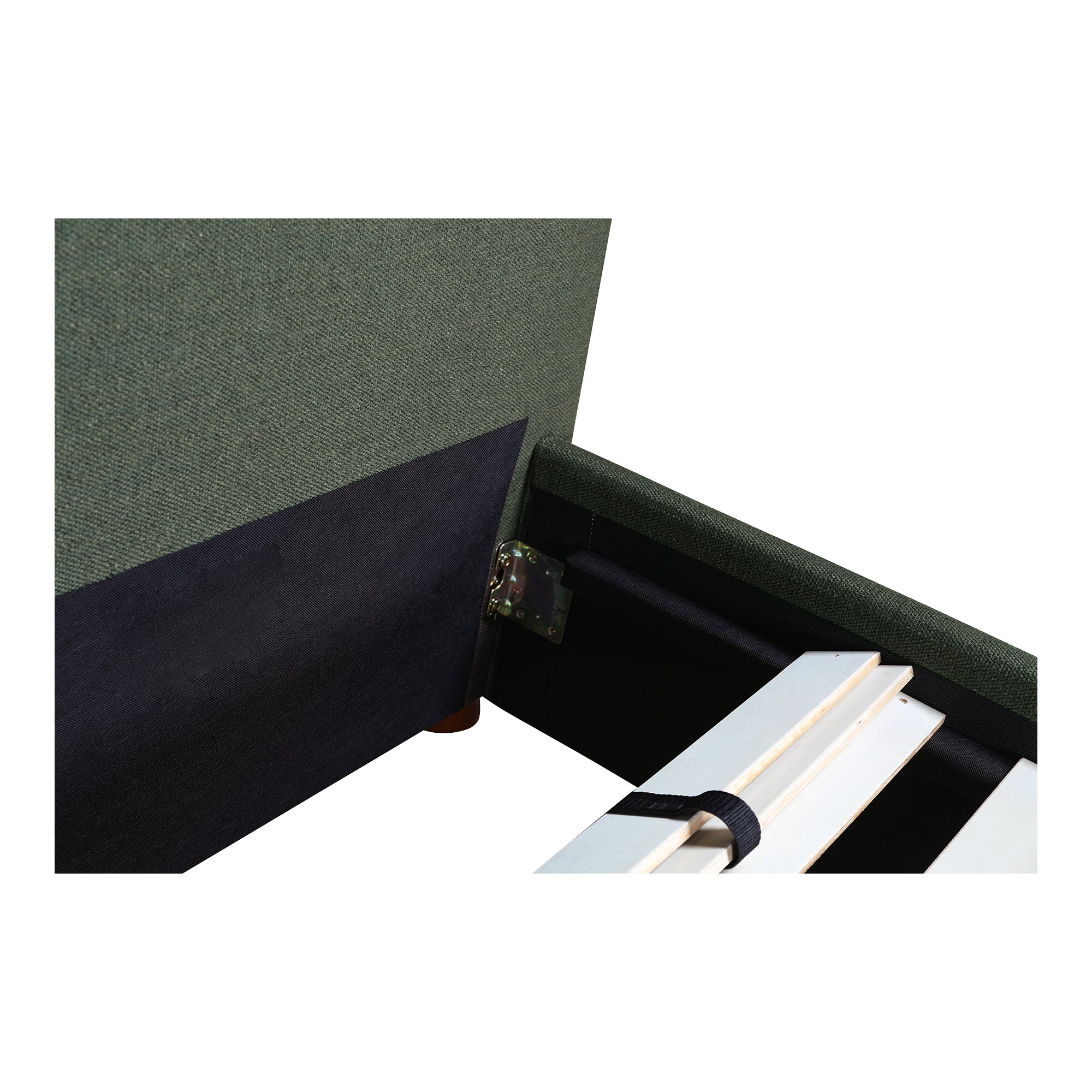 Luzon King Bed Tall Headboard Deep Forest