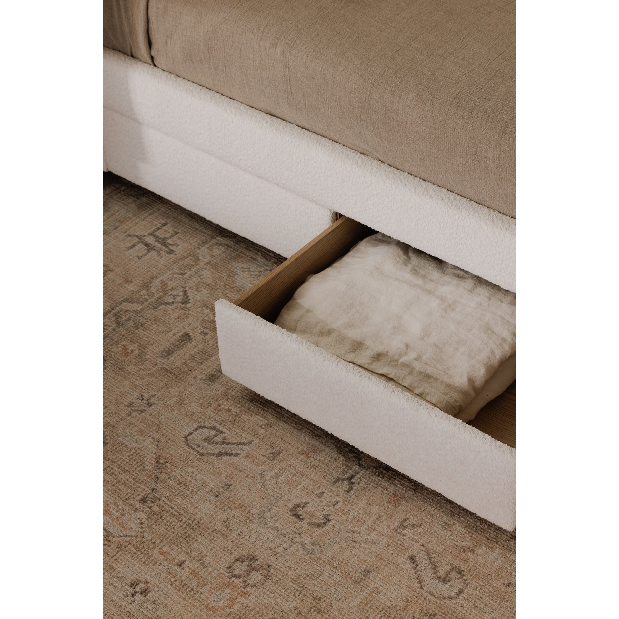 Sophia Queen Storage Bed Cream - Central Designs