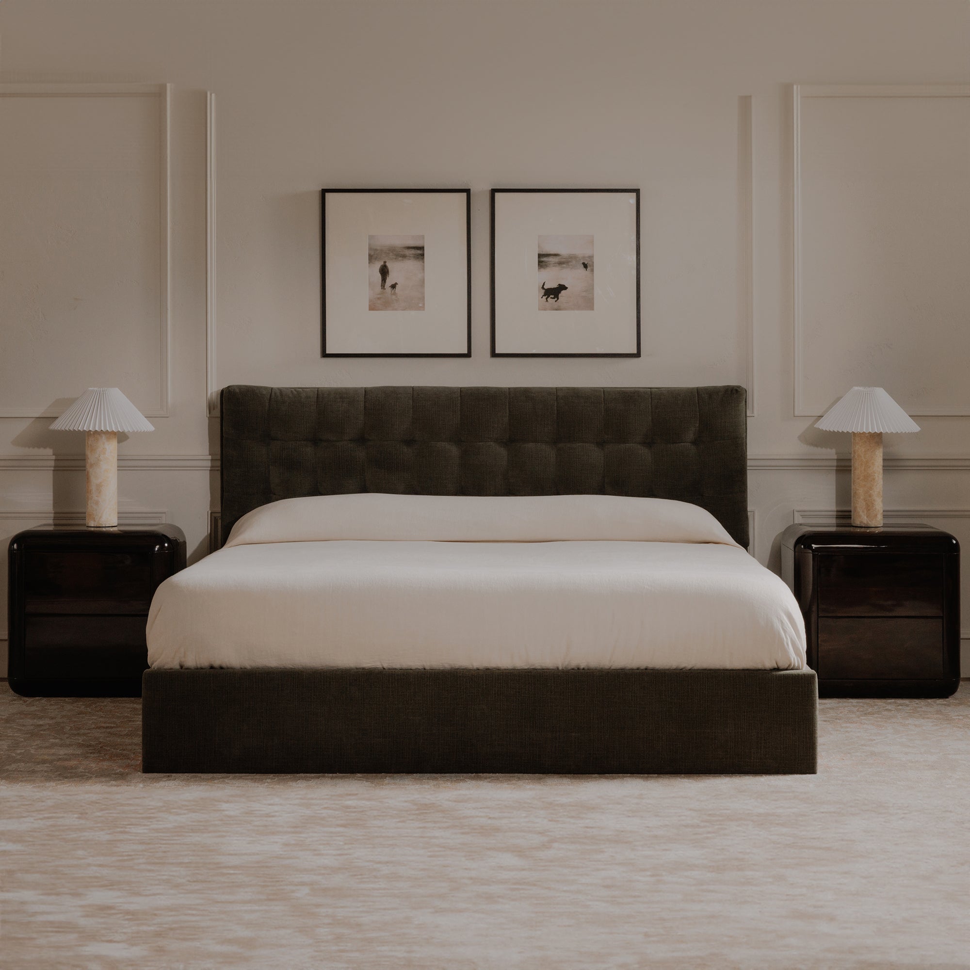 Sebastion King Storage Bed Green