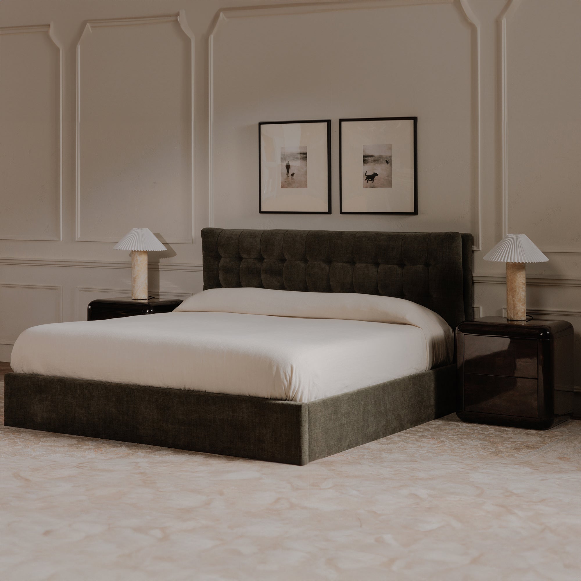 Sebastion King Storage Bed Green