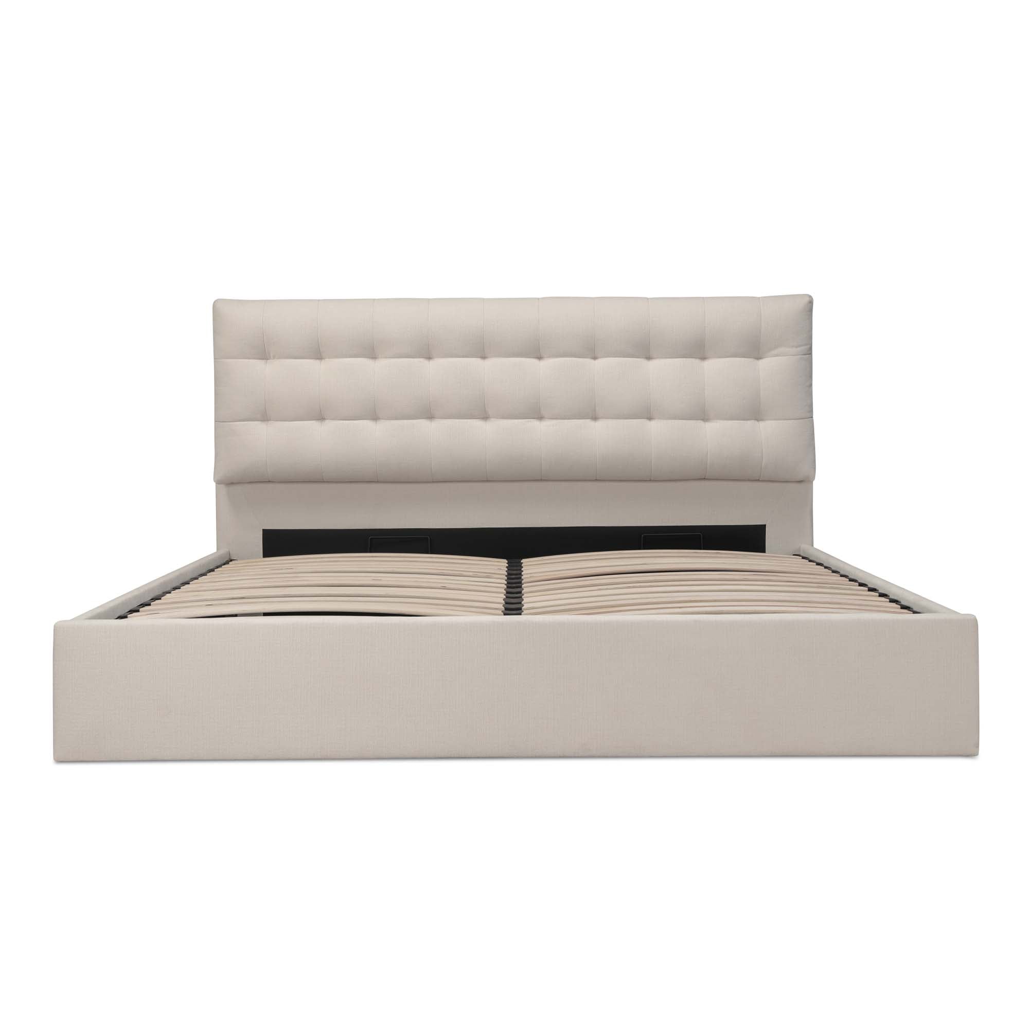 Sebastion Queen Storage Bed Cream - Central Designs