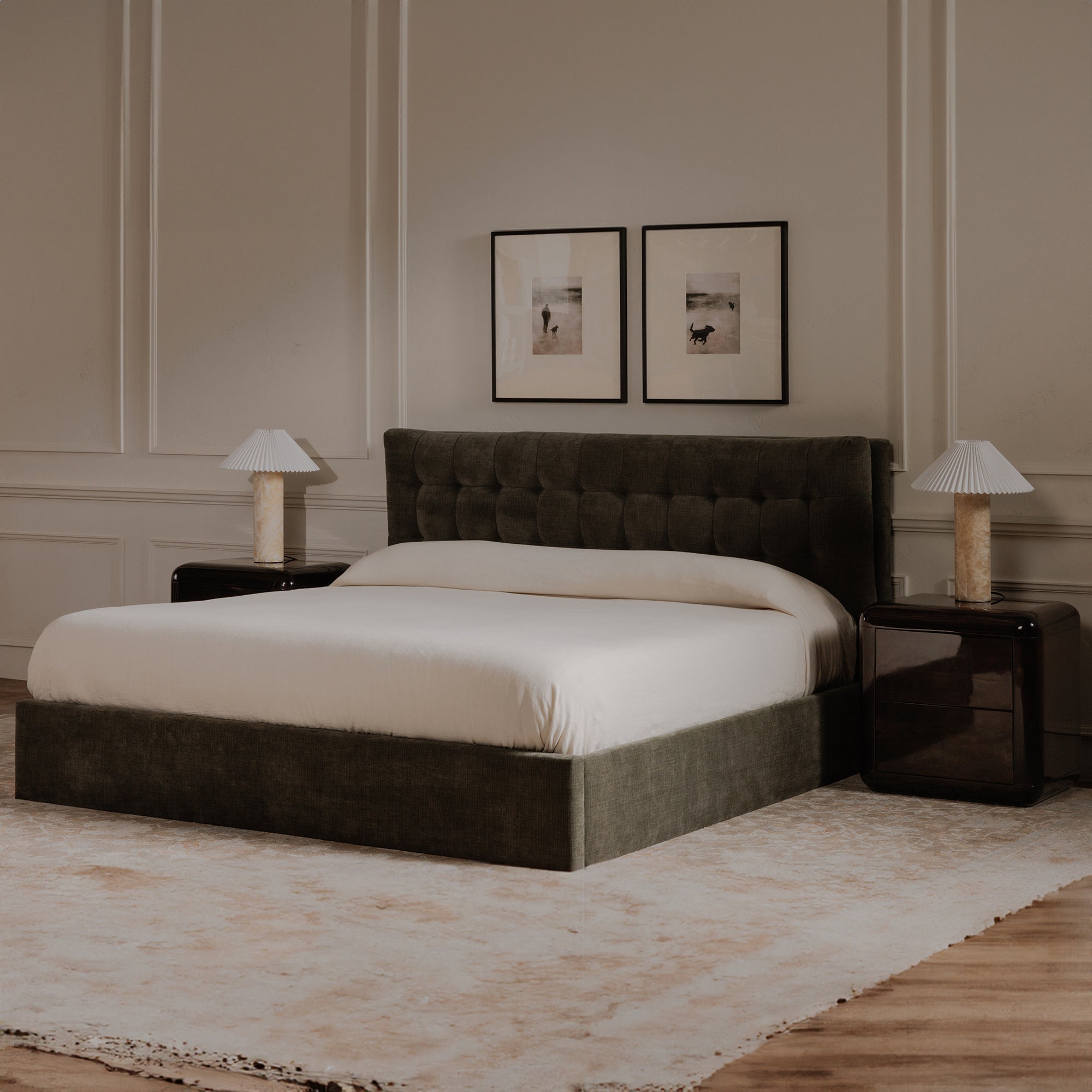 Sebastion Queen Storage Bed Green - Central Designs
