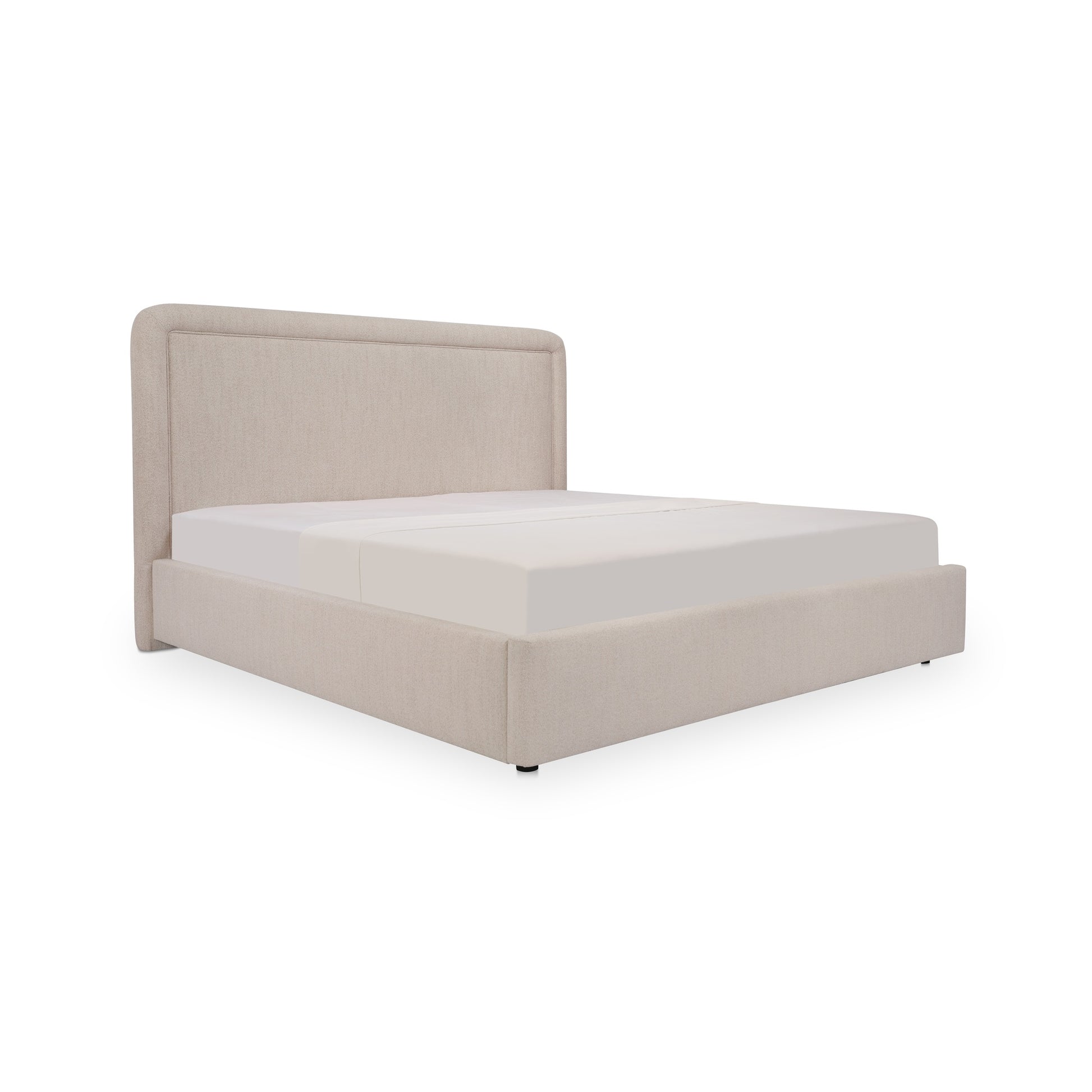 Simon Queen Storage Bed Flecked Beige - Central Designs