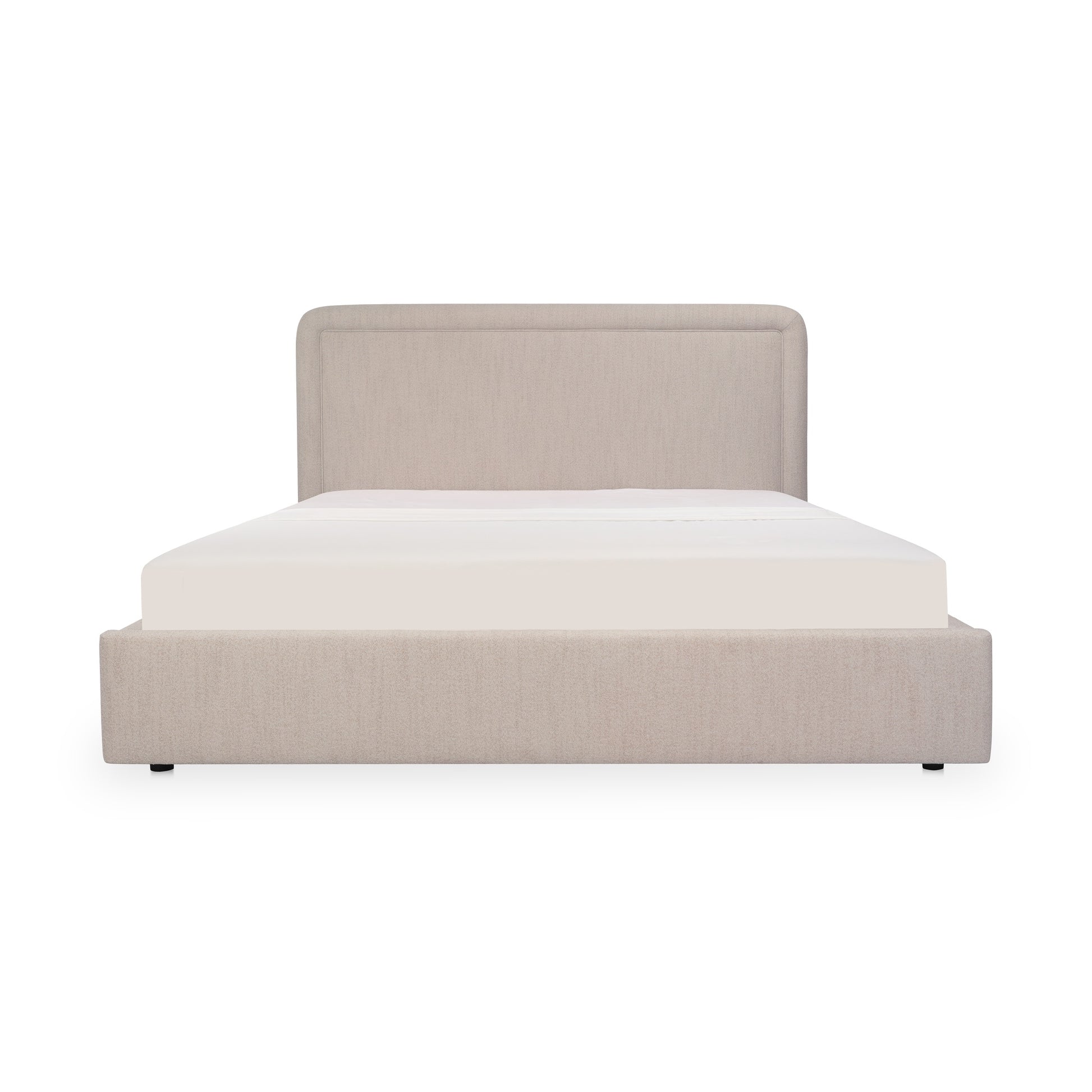 Simon Queen Storage Bed Flecked Beige - Central Designs