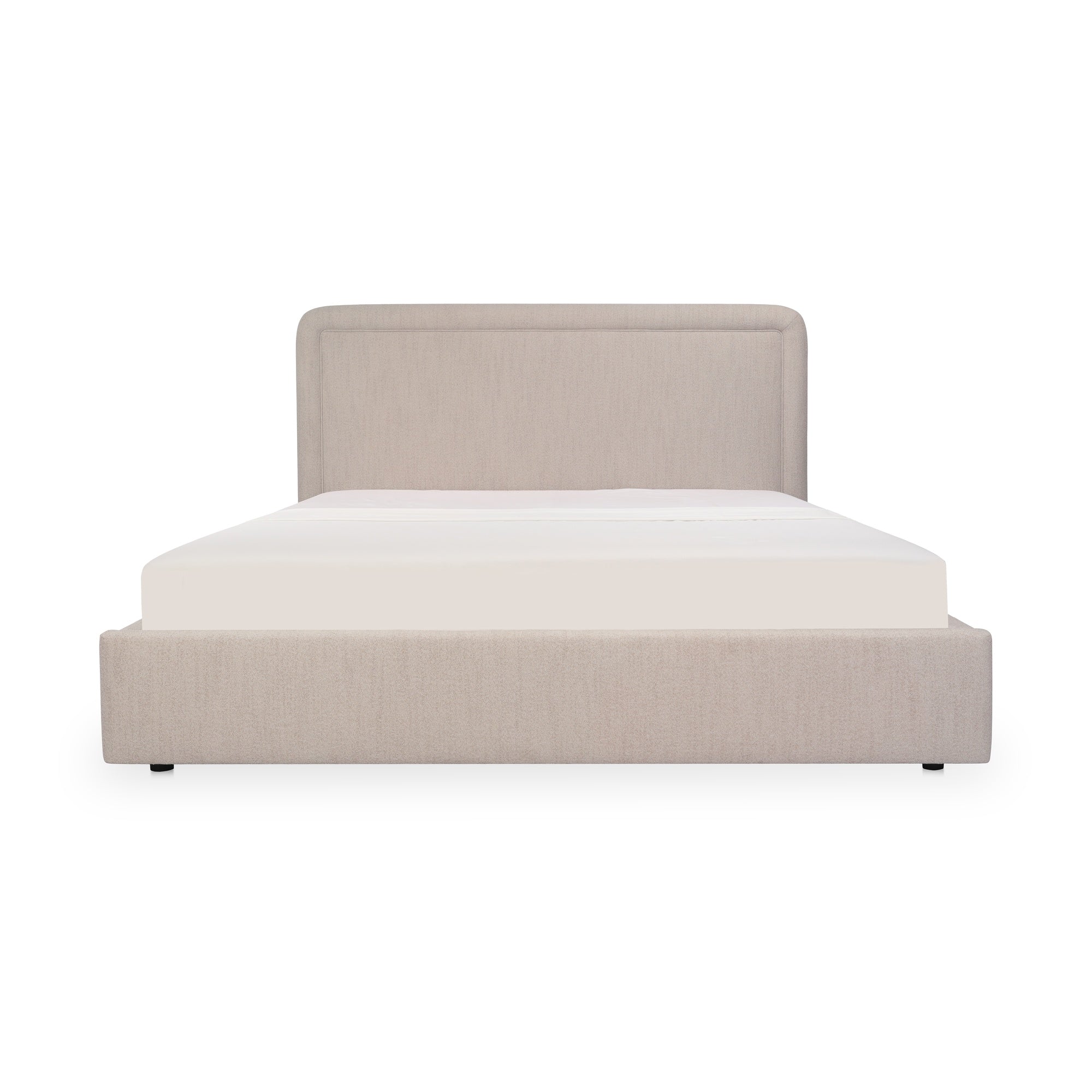 Simon Queen Storage Bed Flecked Beige - Central Designs