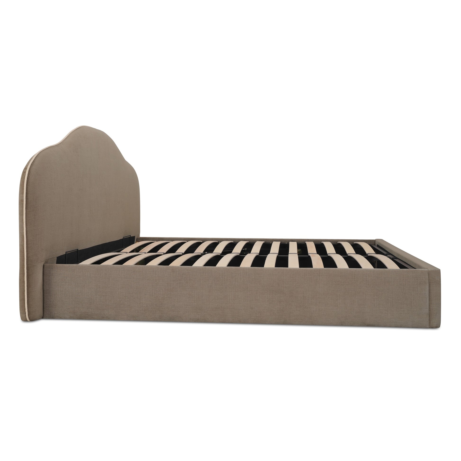Maggie Queen Storage Bed Taupe - Central Designs