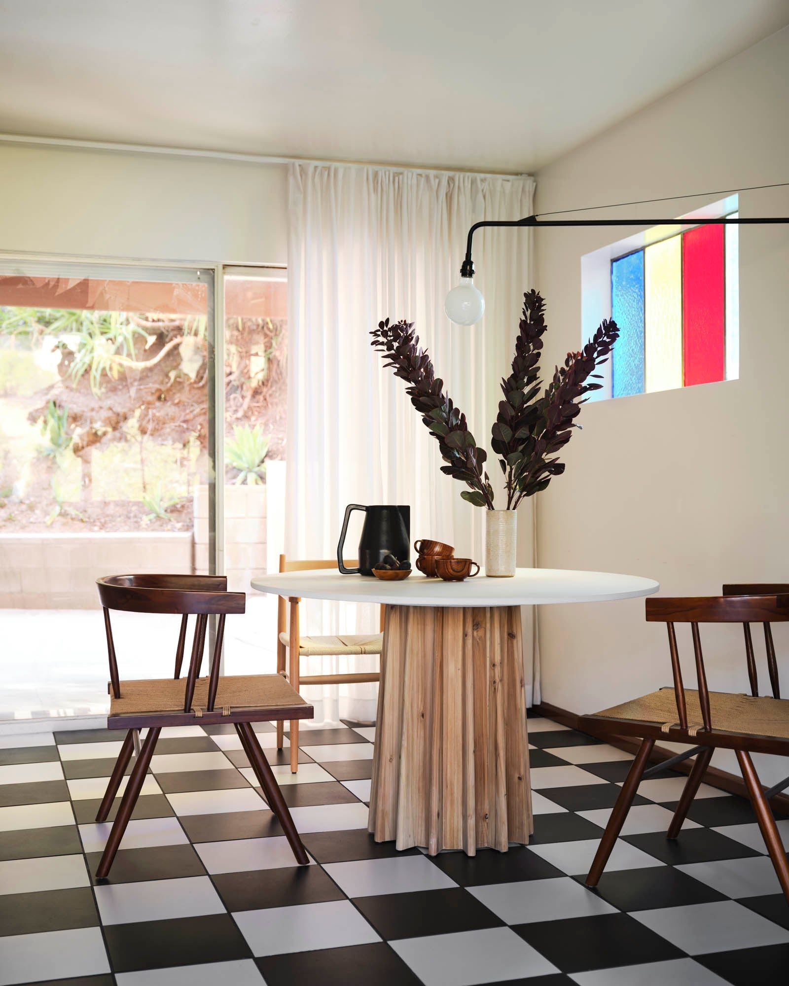 Sculpture Dining Table - White Concrete Wash